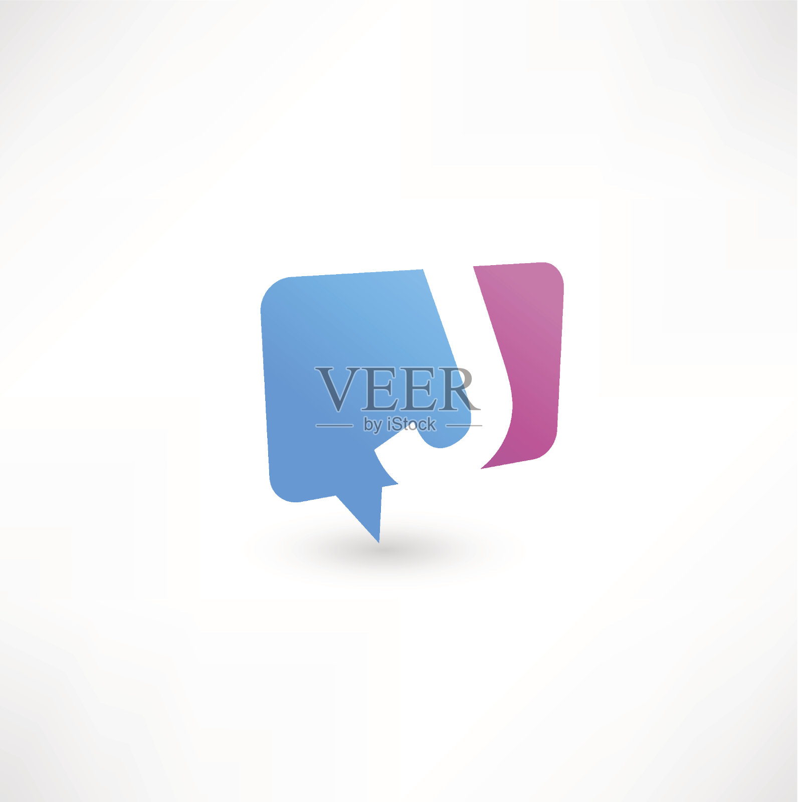 基于字母J的抽象气泡图标插画图片素材