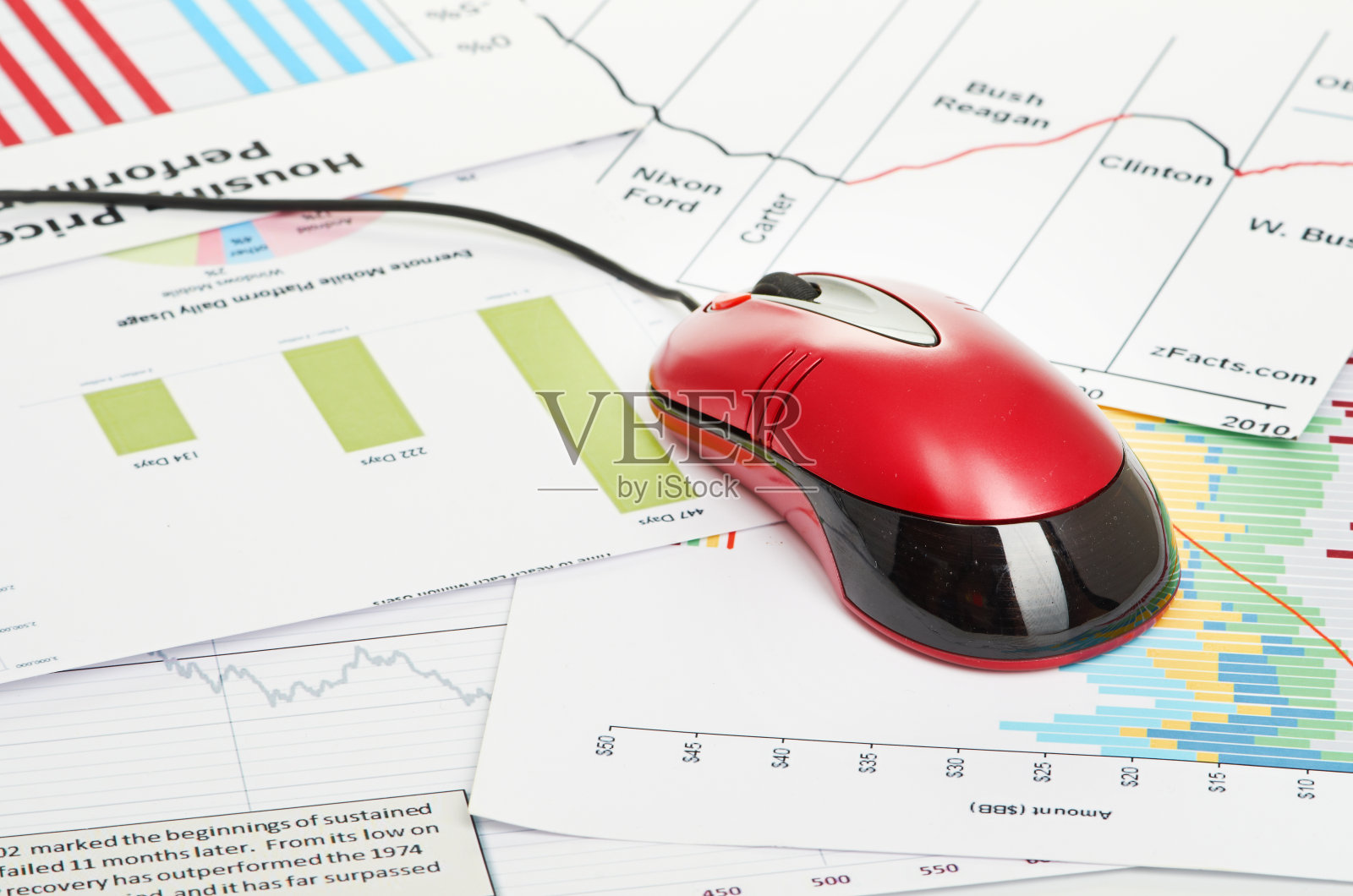 用鼠标绘制财务图表照片摄影图片