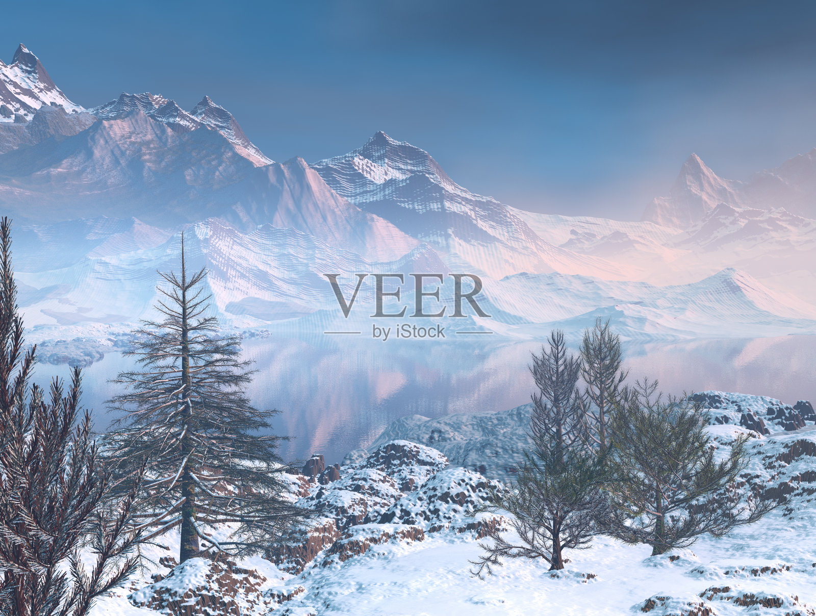 冬天的山照片摄影图片