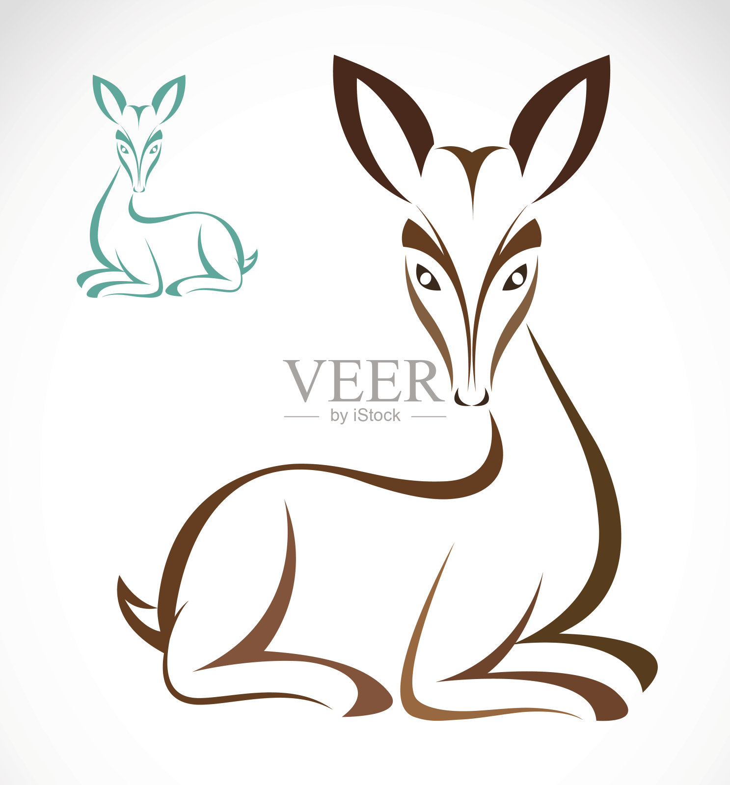 鹿的矢量图像设计元素图片
