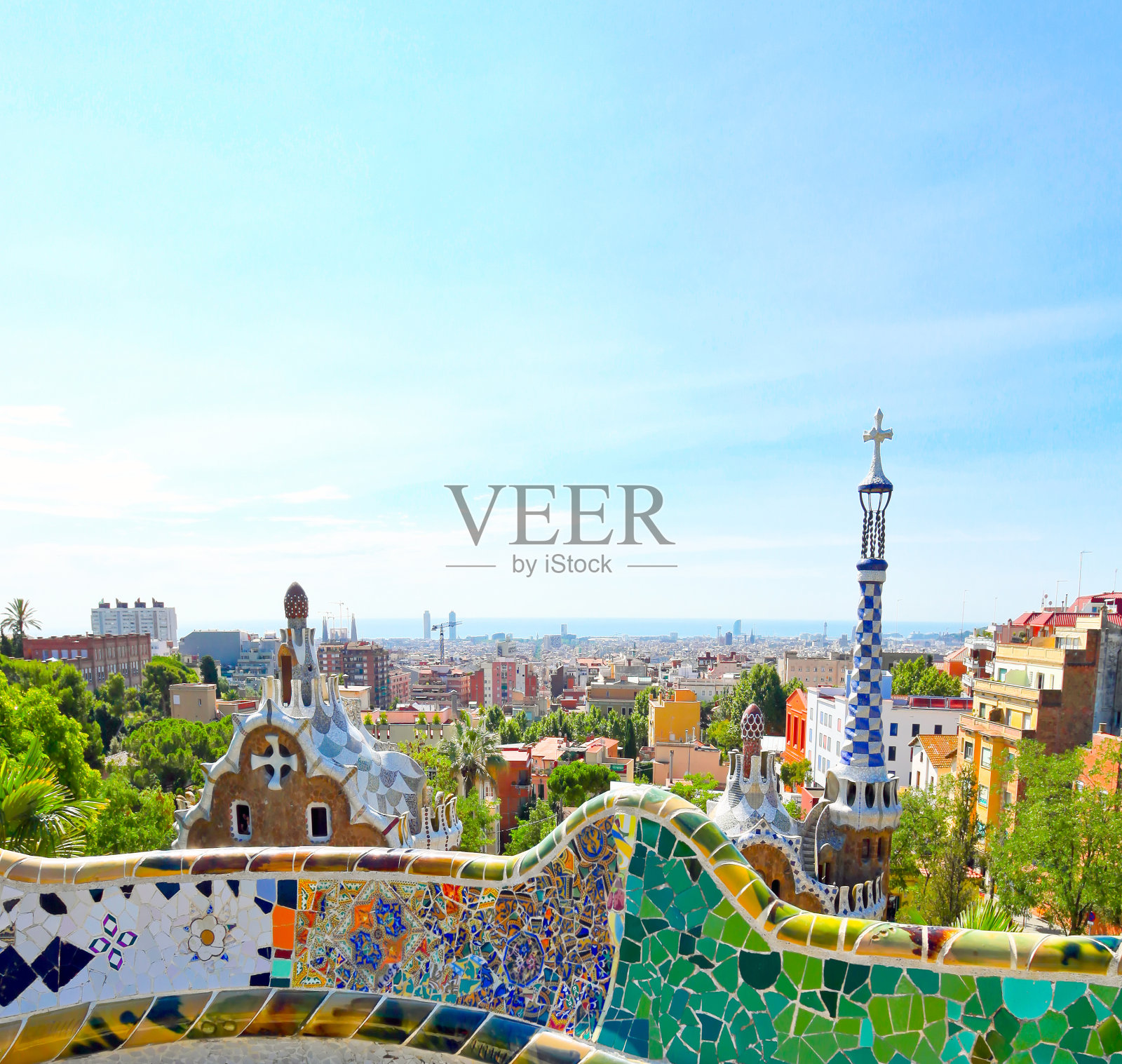 2011年7月25日，巴塞罗那著名的海鸥公园照片摄影图片