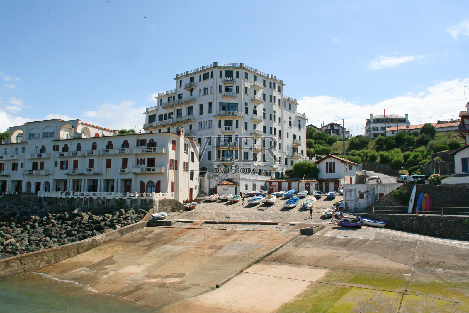 法国巴斯克地区盖塔里港口照片摄影图片