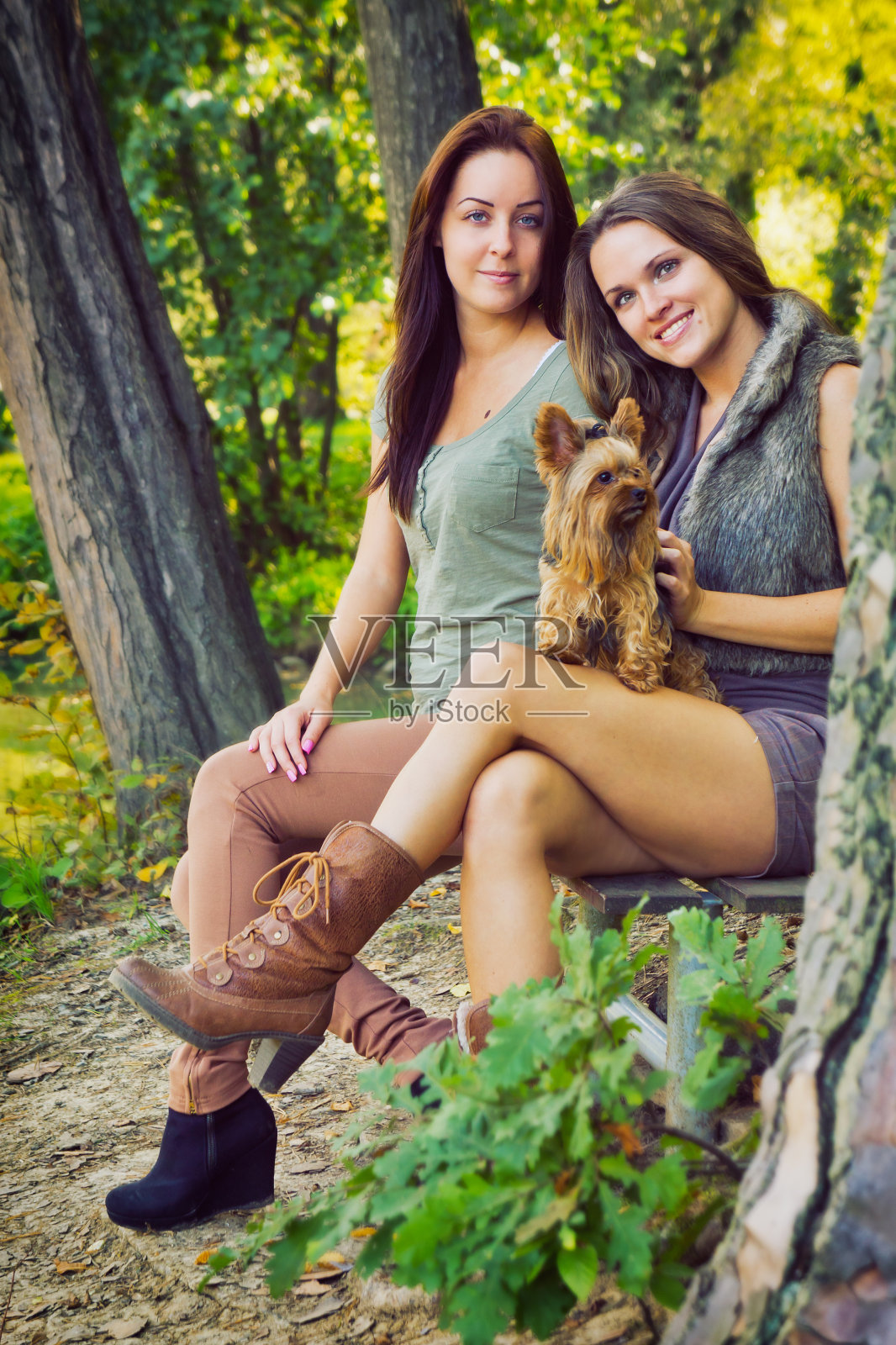 公园里的朋友照片摄影图片