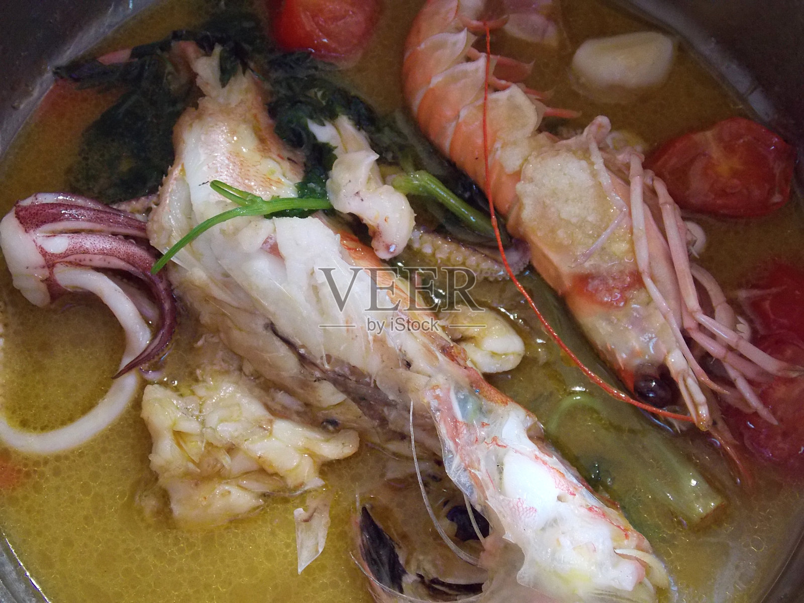 gamberi e鱿鱼照片摄影图片