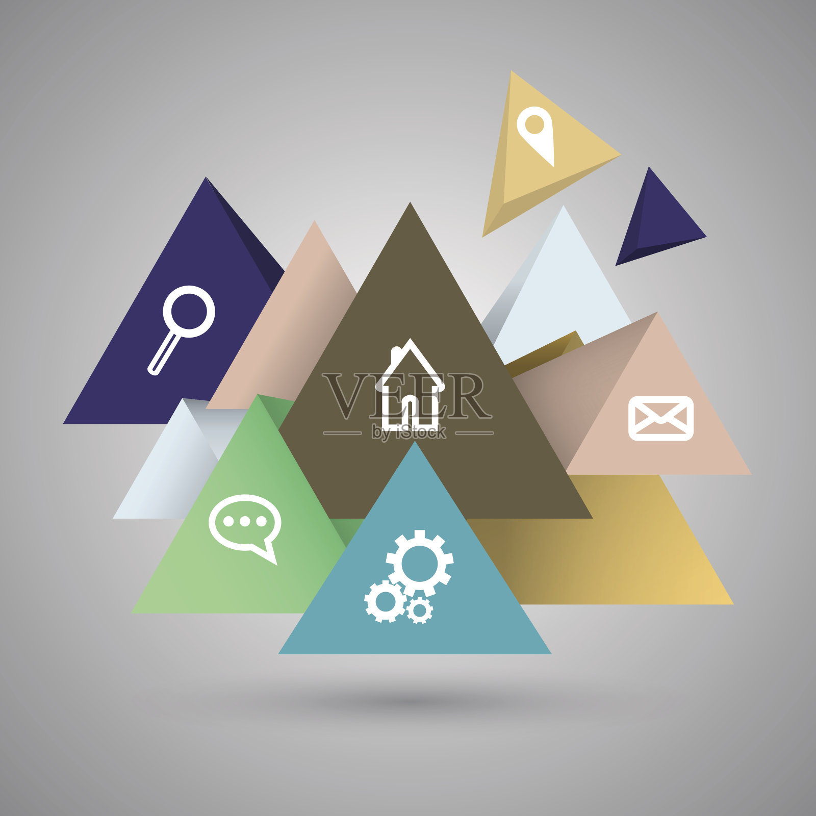 三角图插画图片素材