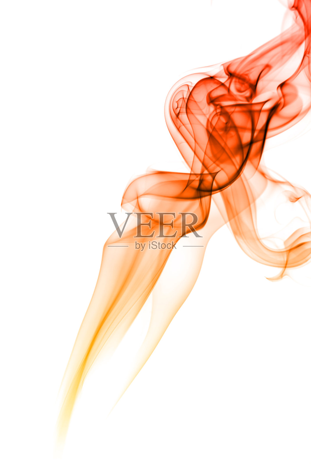 白色背景中的烟的颜色照片摄影图片