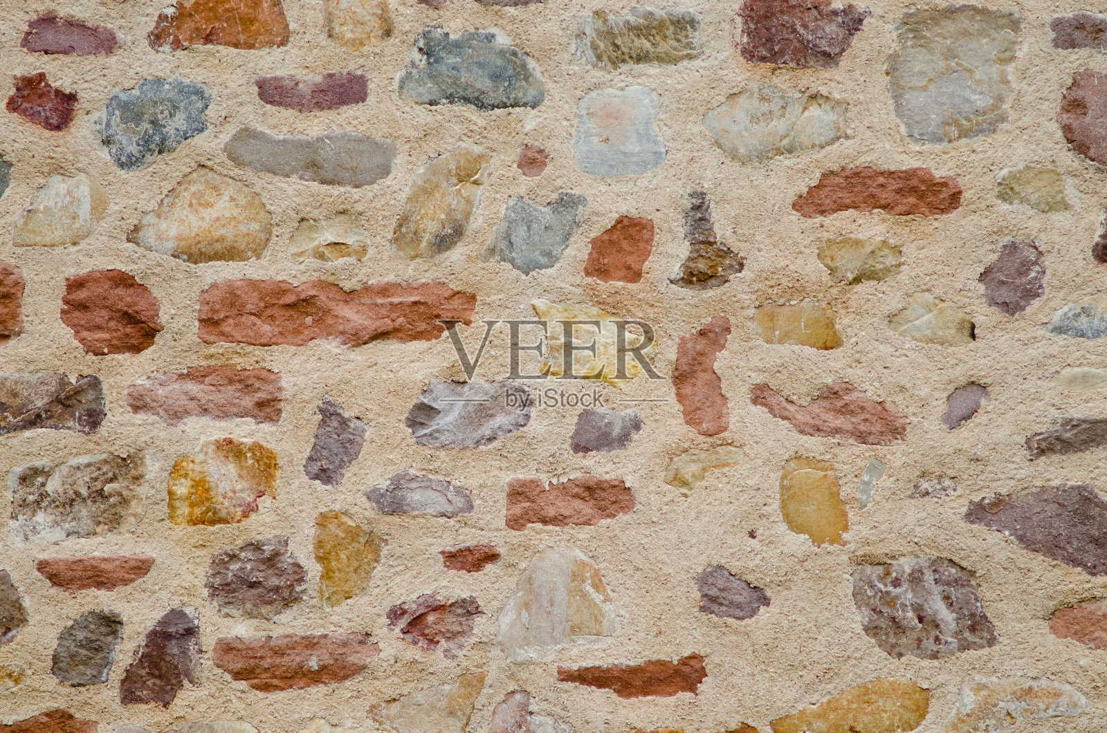 带有中世纪石砖图案的墙壁照片摄影图片