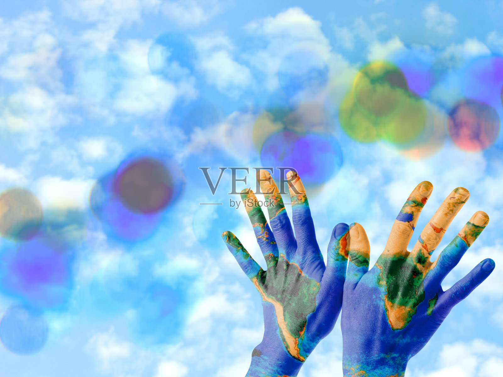 地球的手照片摄影图片