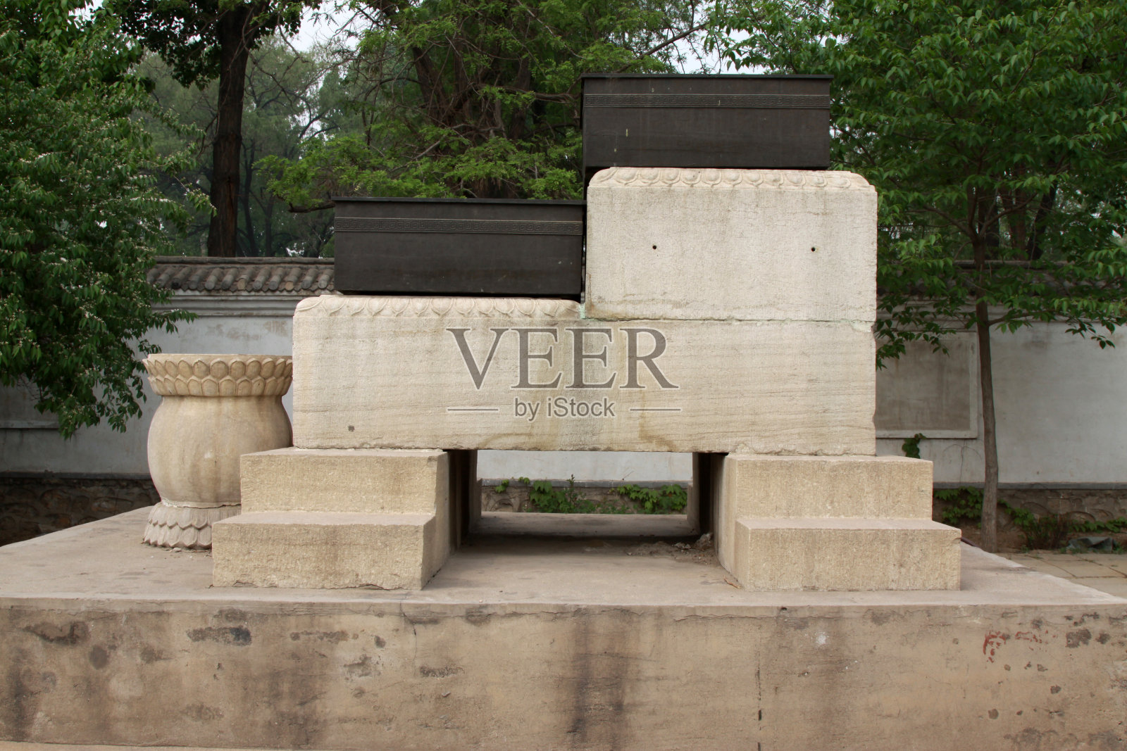 中国北方传统的石头建筑风格照片摄影图片