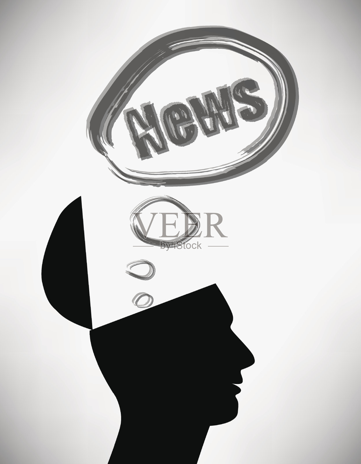 一个思想开放的人的概念说明插画图片素材