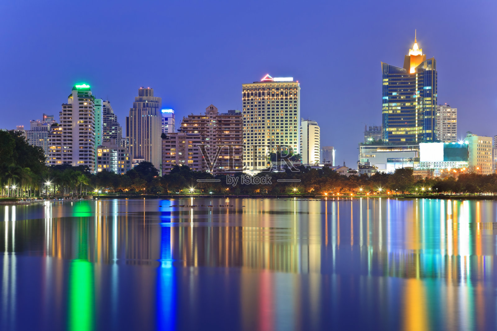 泰国曼谷的轮廓,照片摄影图片