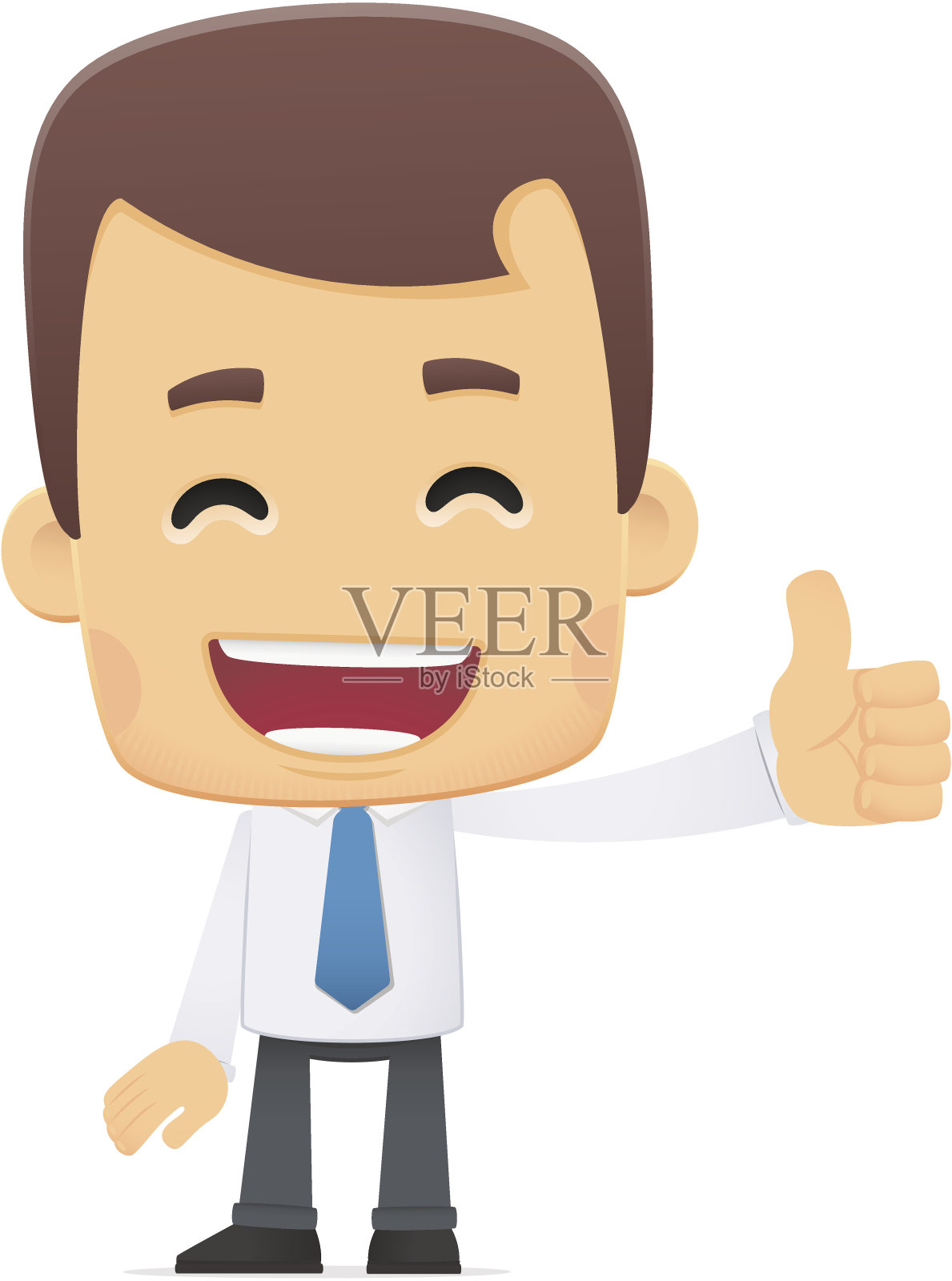 经理摆出各种姿势插画图片素材