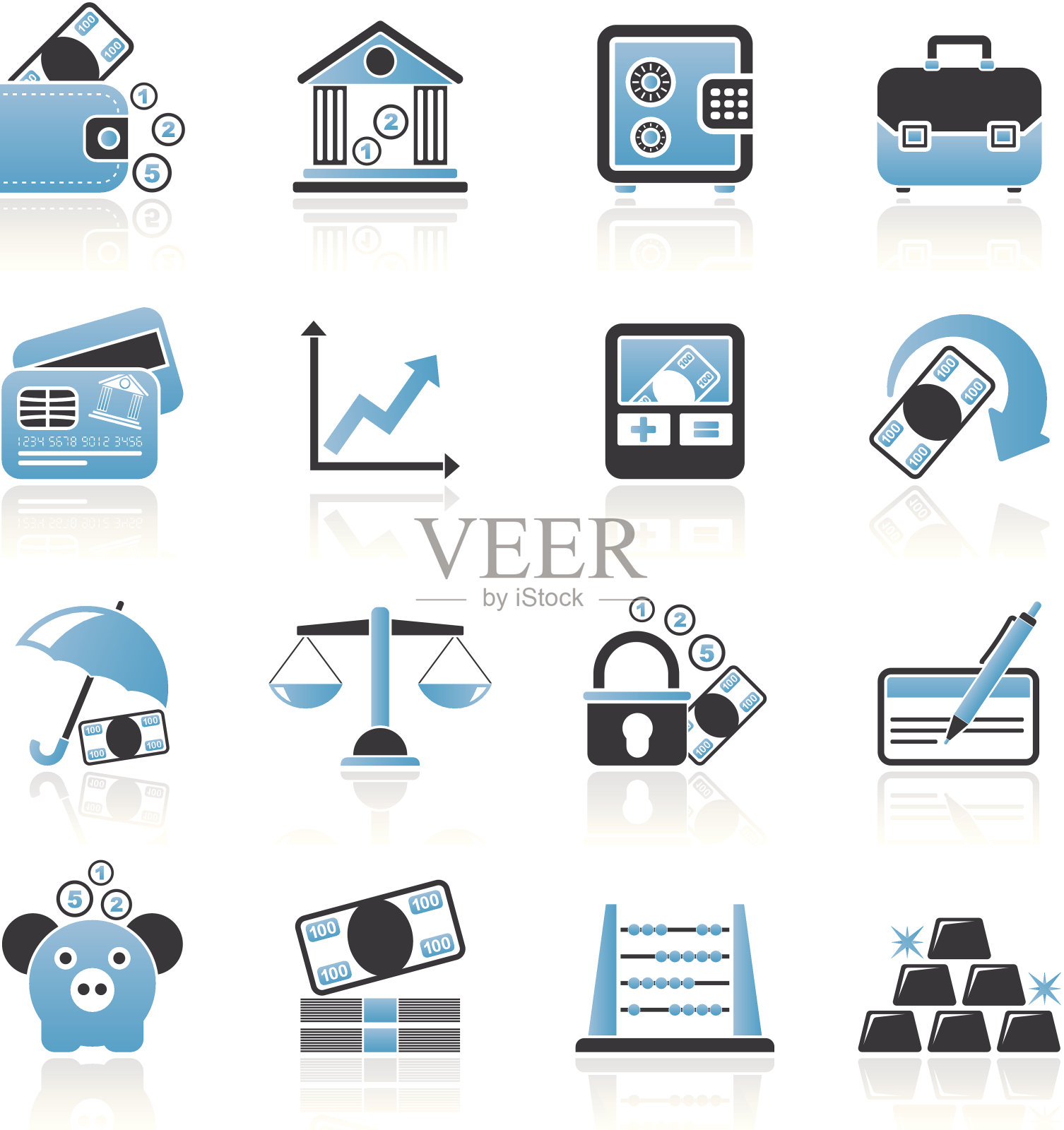 商业、金融和银行图标图标素材