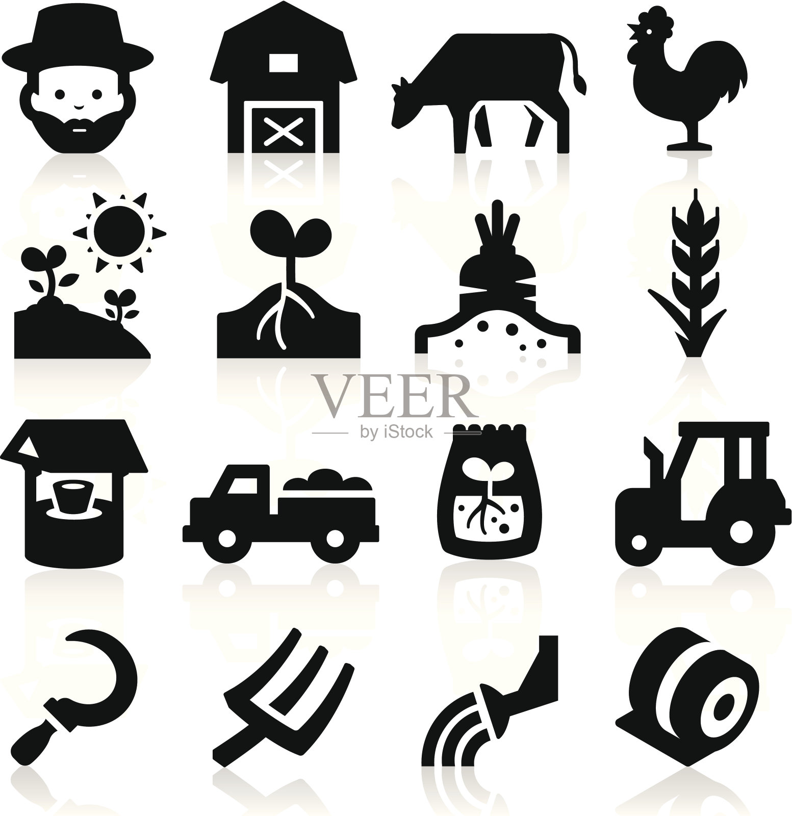 两个农场图标图标素材