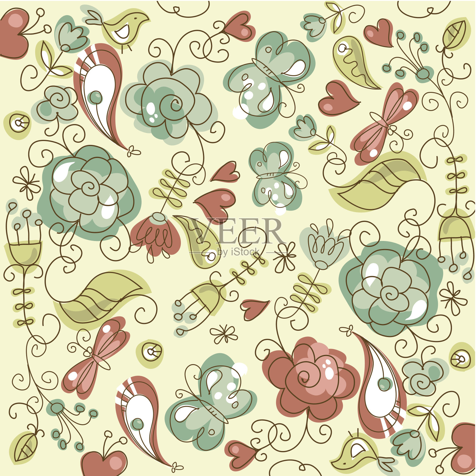 可爱的背景插画图片素材