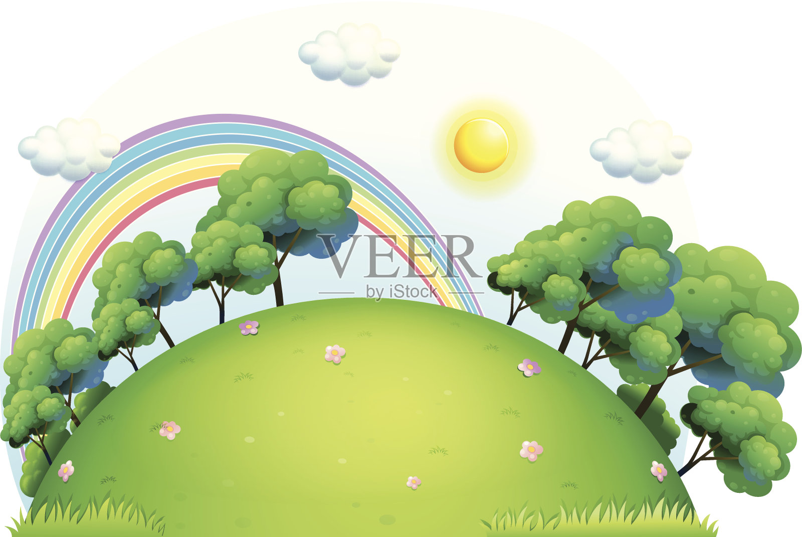 山上插画图片素材