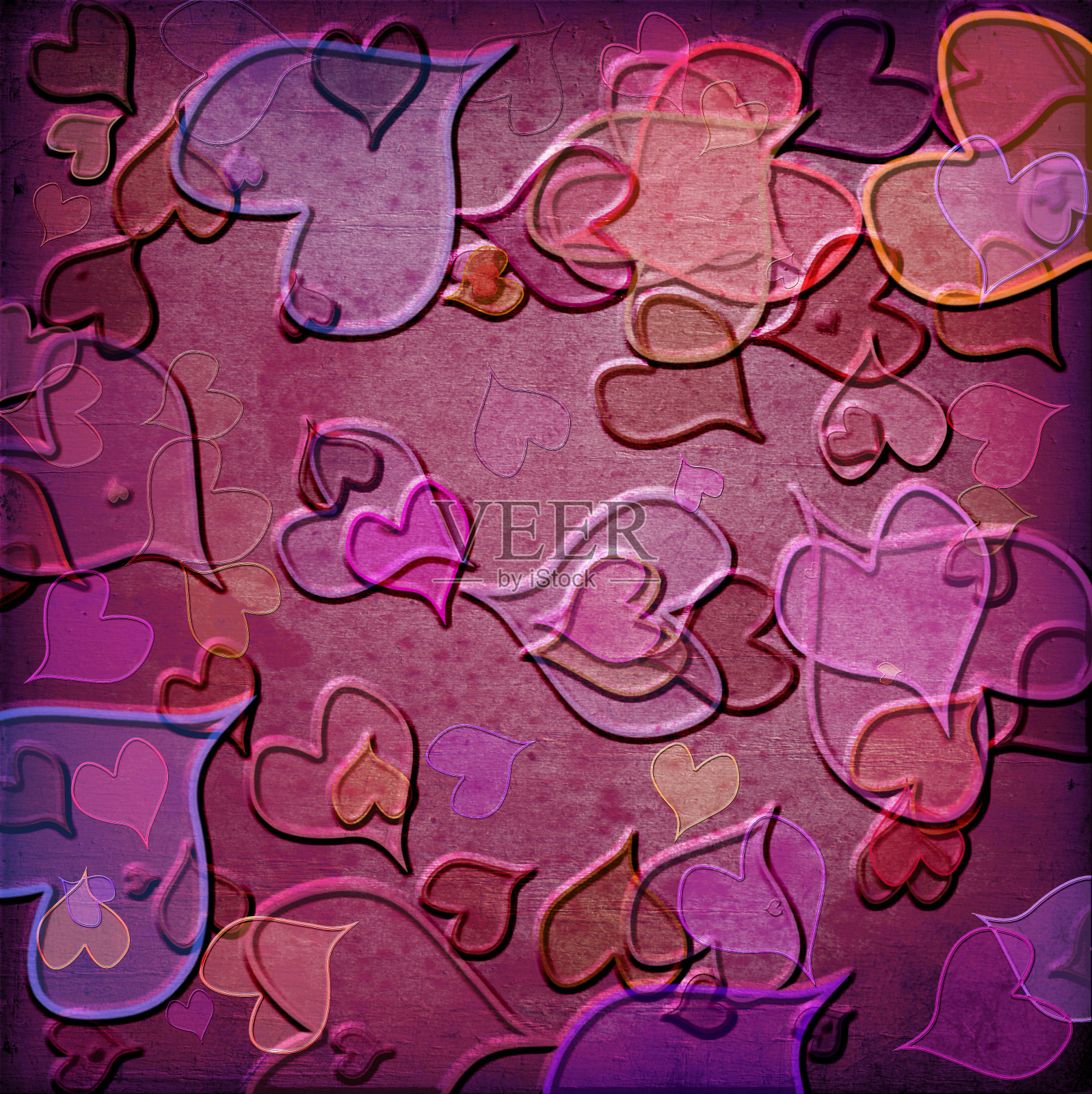 垃圾摇滚爱情模式背景设计模板素材