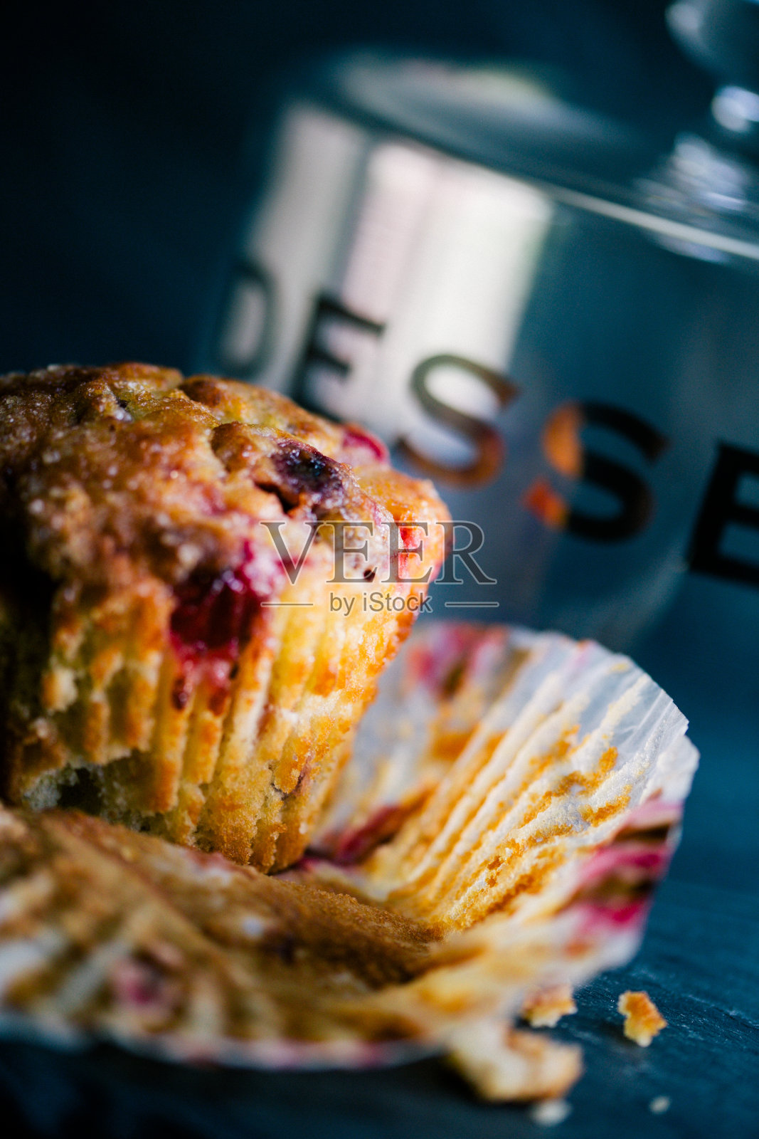 蔓越橘橙色松饼照片摄影图片