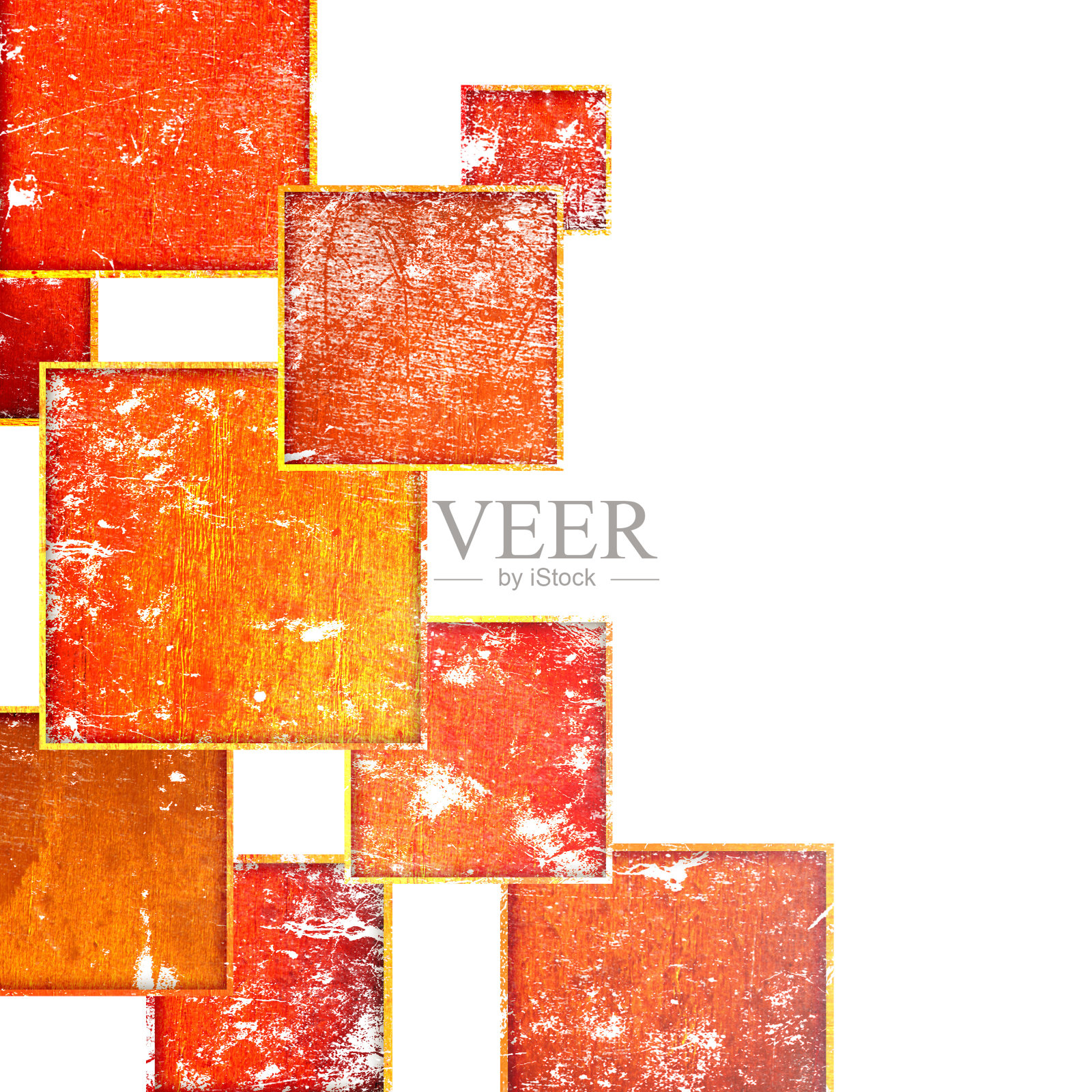 白色背景上的正方形插画图片素材