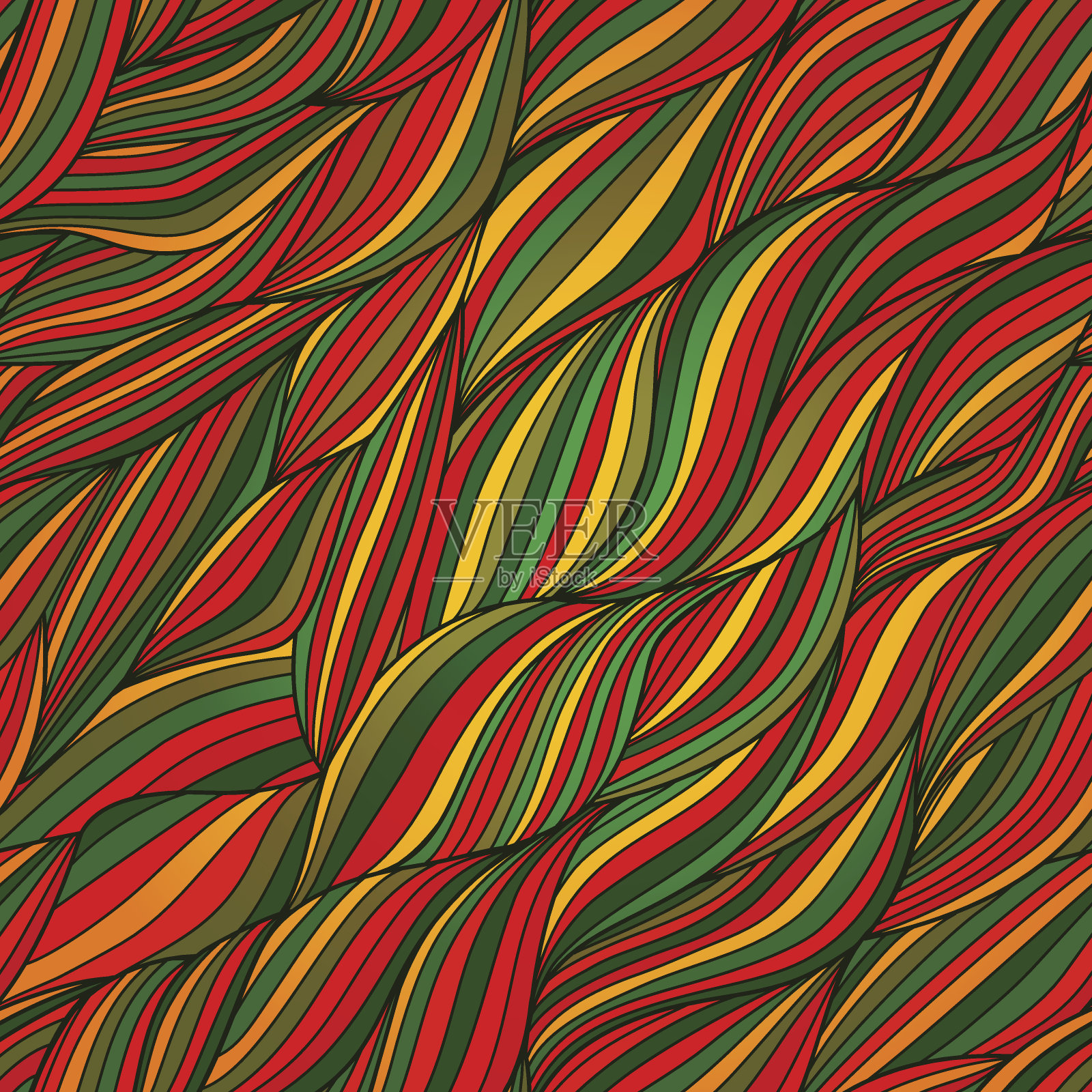 矢量无缝抽象手绘模式插画图片素材