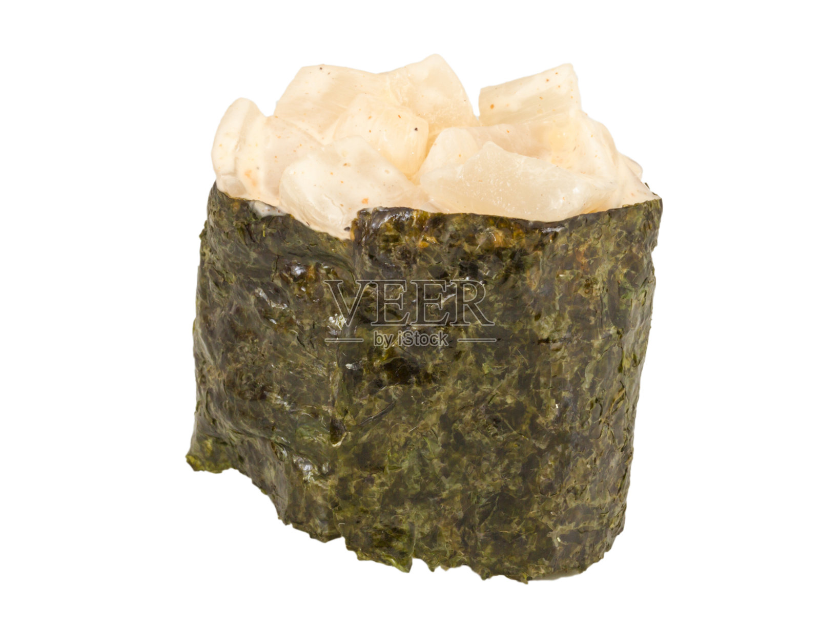 辣味寿司配调味的扇贝片照片摄影图片