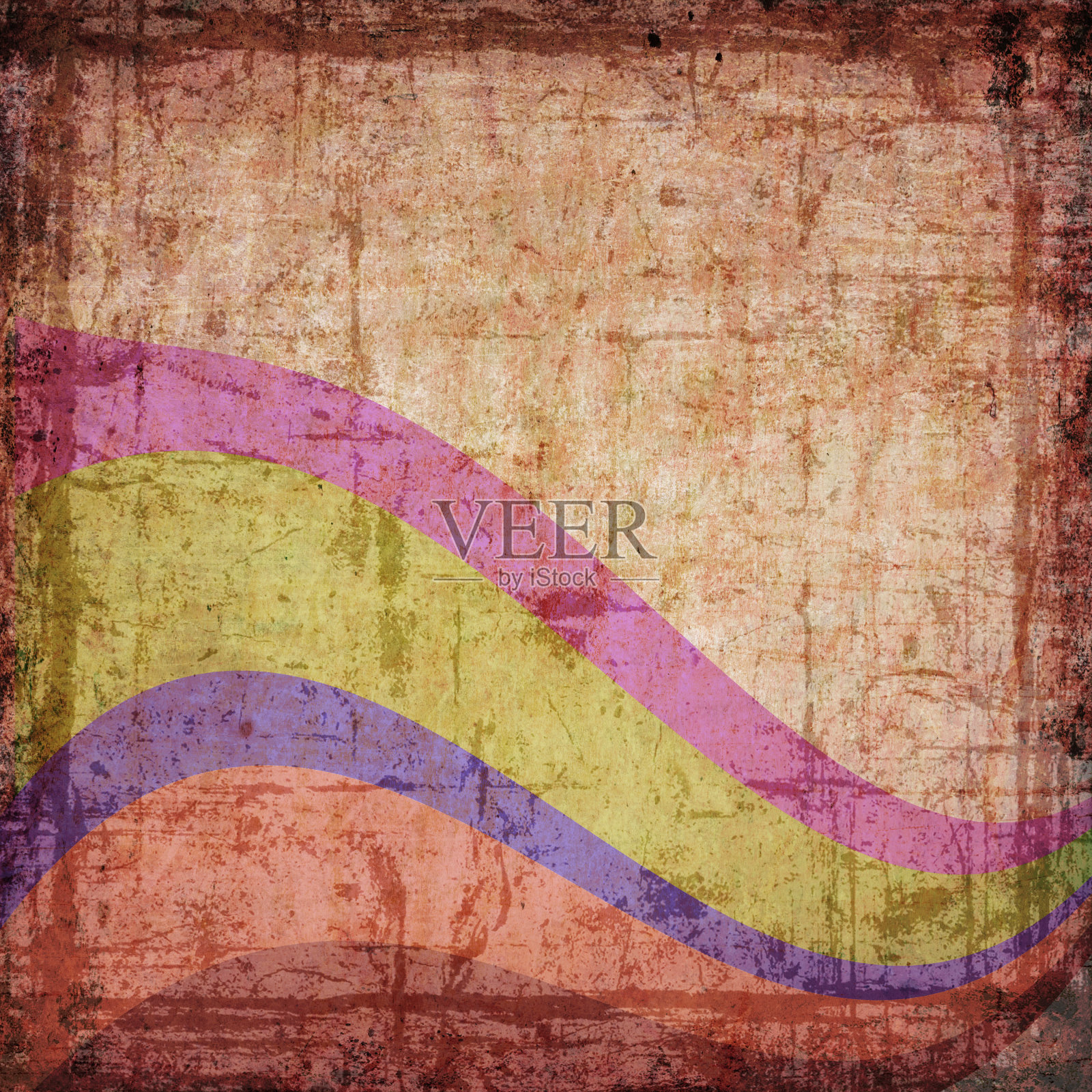 抽象的弯曲的乐队插画图片素材