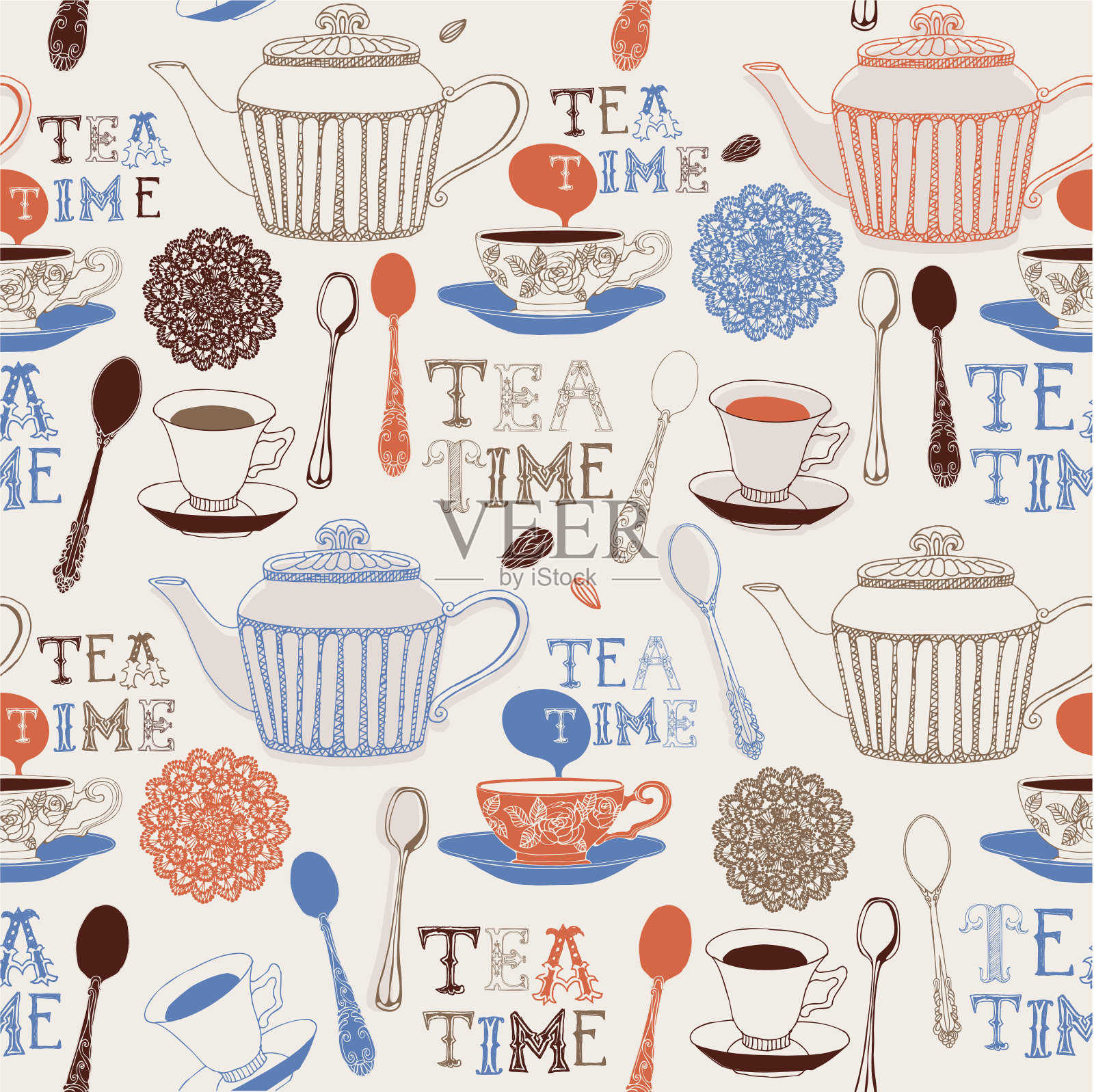 茶矢量插图。插画图片素材