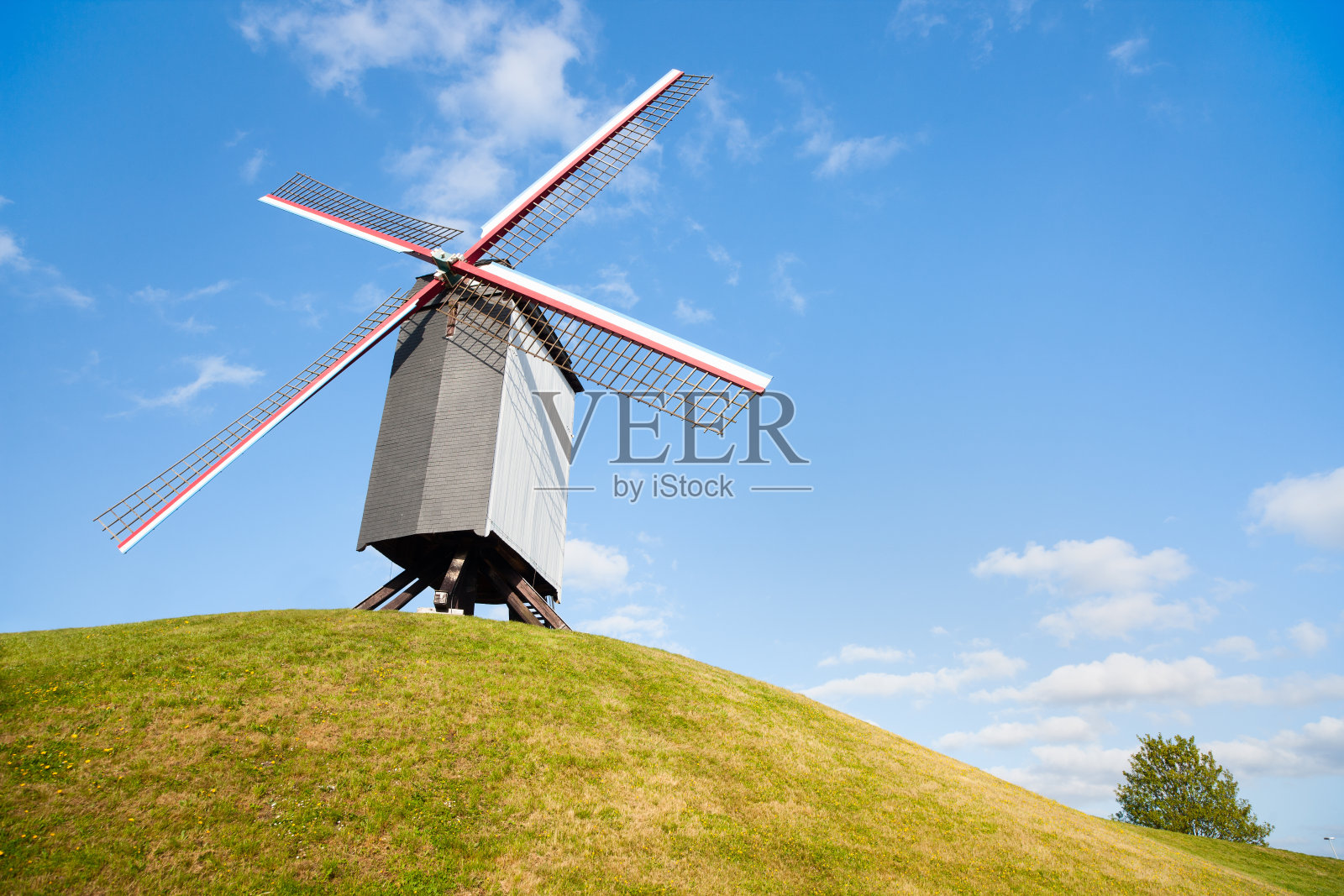 比利时布鲁日的风车照片摄影图片