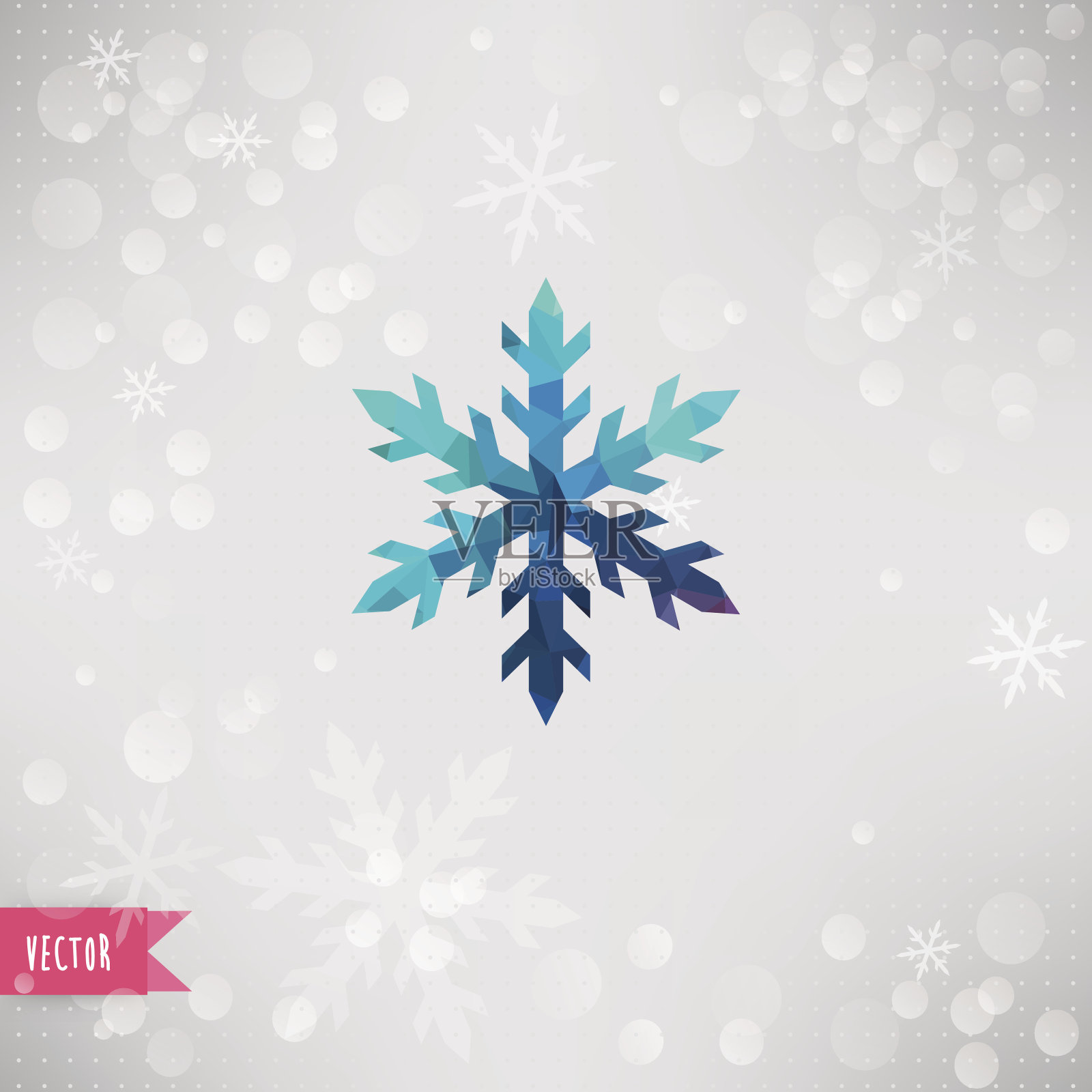 向量雪花插画图片素材