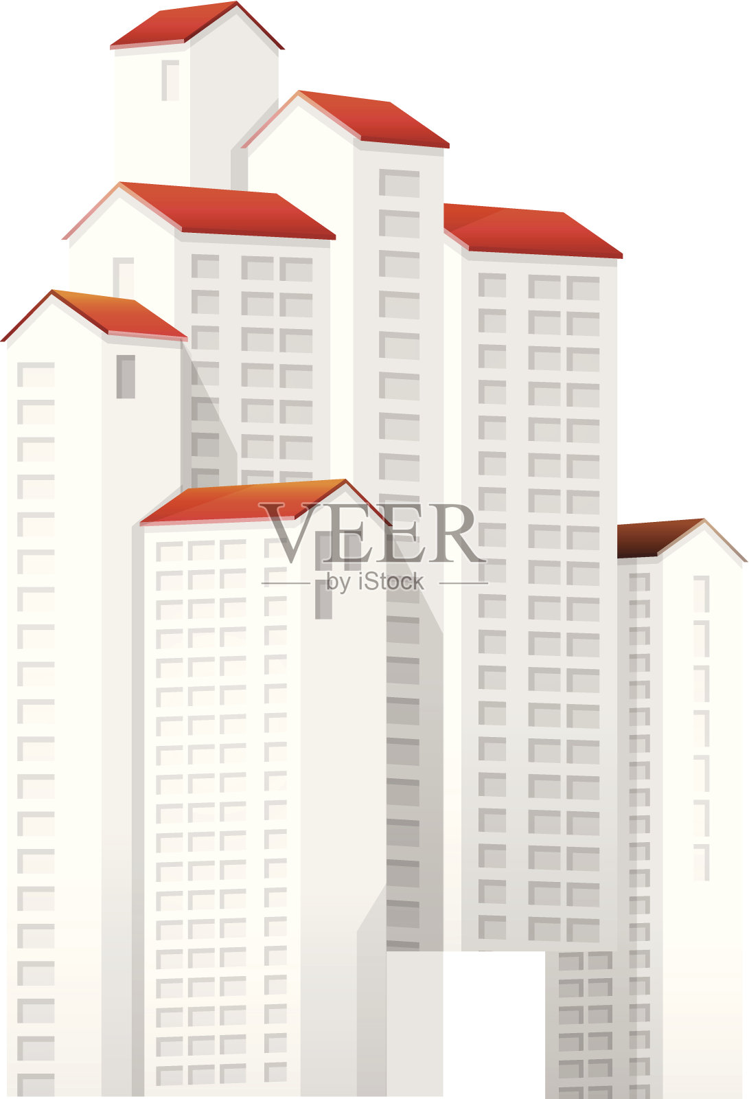 矢量图标的公寓插画图片素材