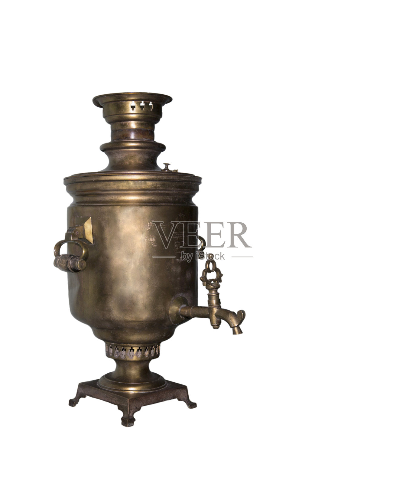 带有勋章的茶壶是1901年制造的照片摄影图片