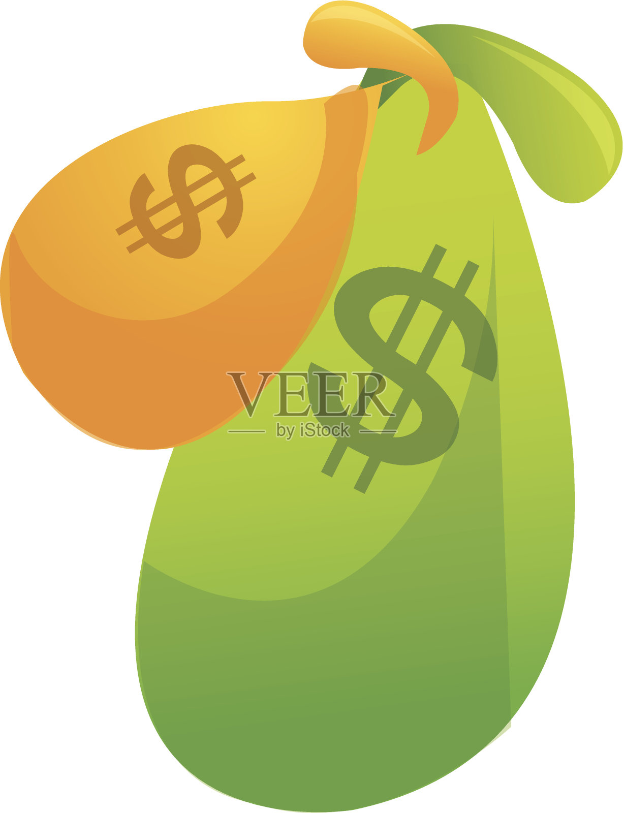 向量图标金钱口袋;插画图片素材