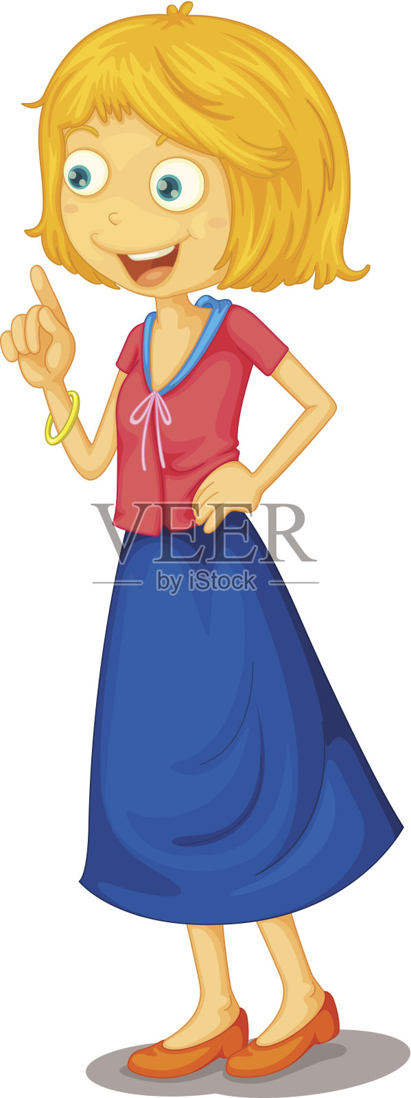 年轻的女人插画图片素材