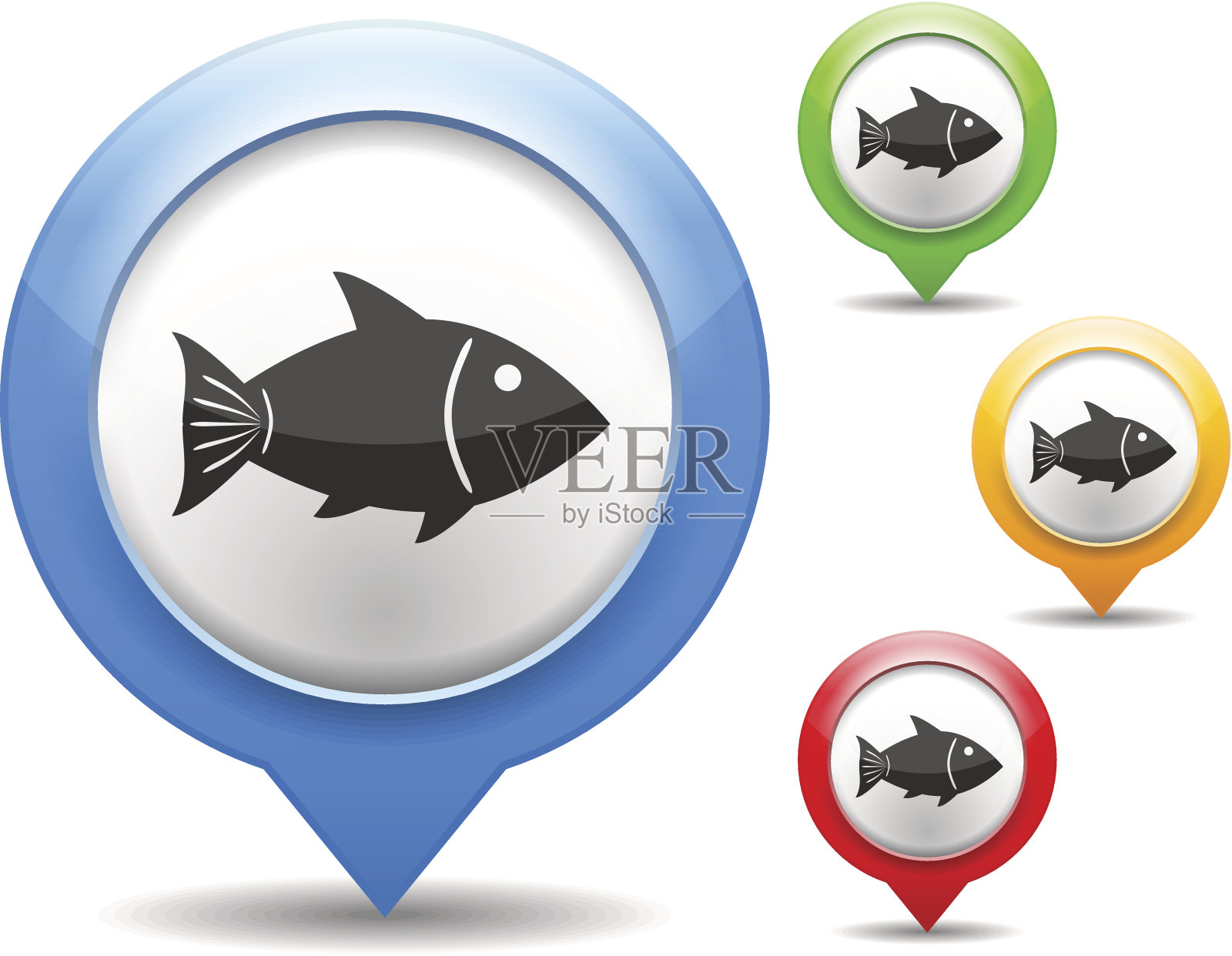 鱼图标插画图片素材