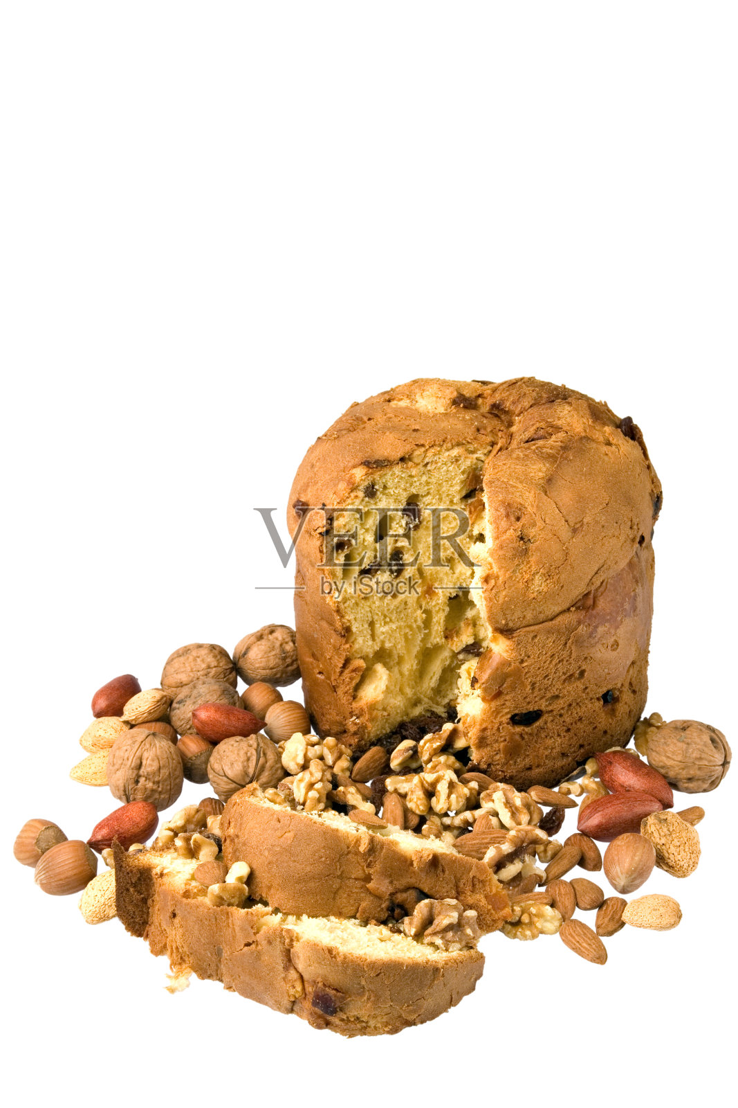 坚果和蛋糕照片摄影图片