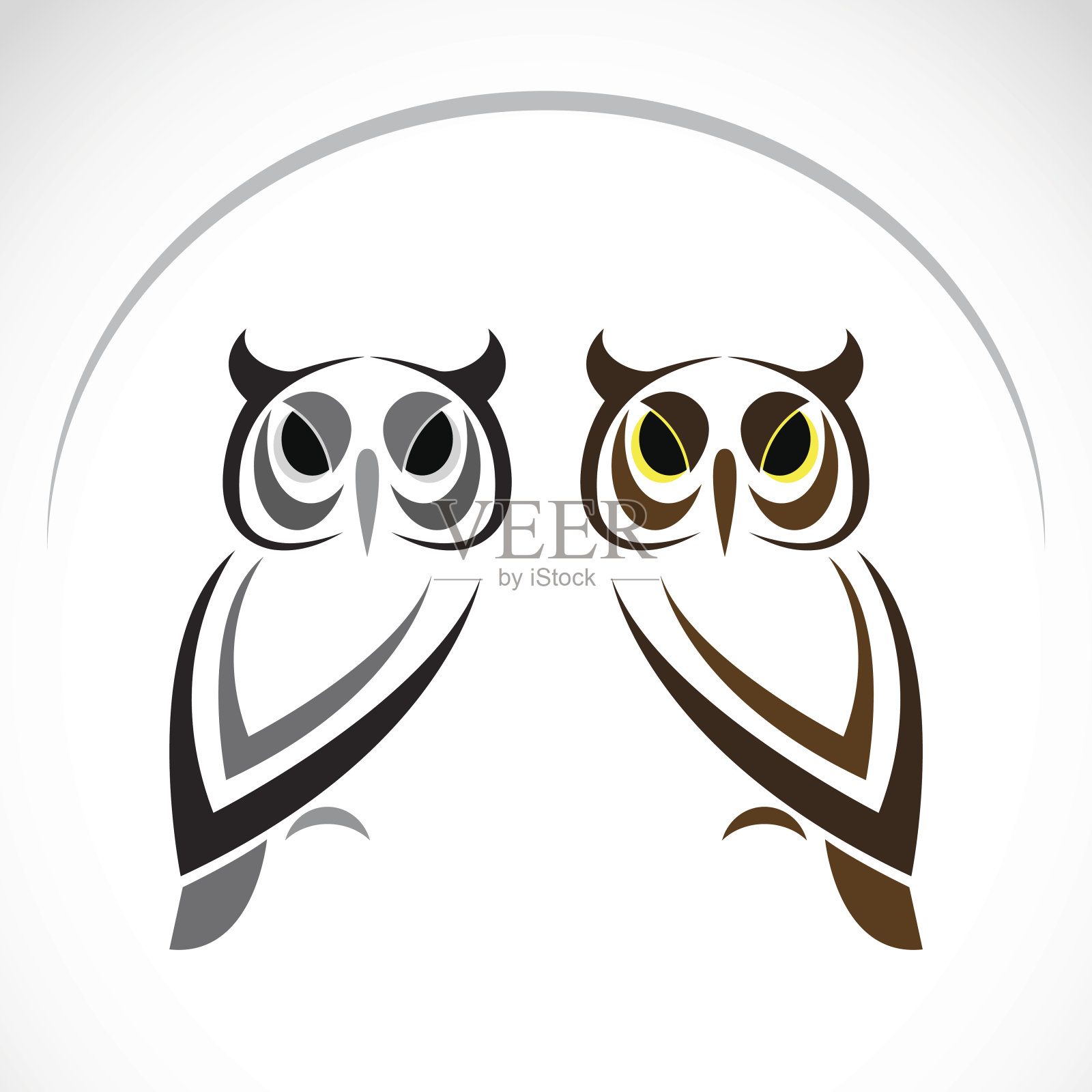 猫头鹰的矢量图像设计元素图片
