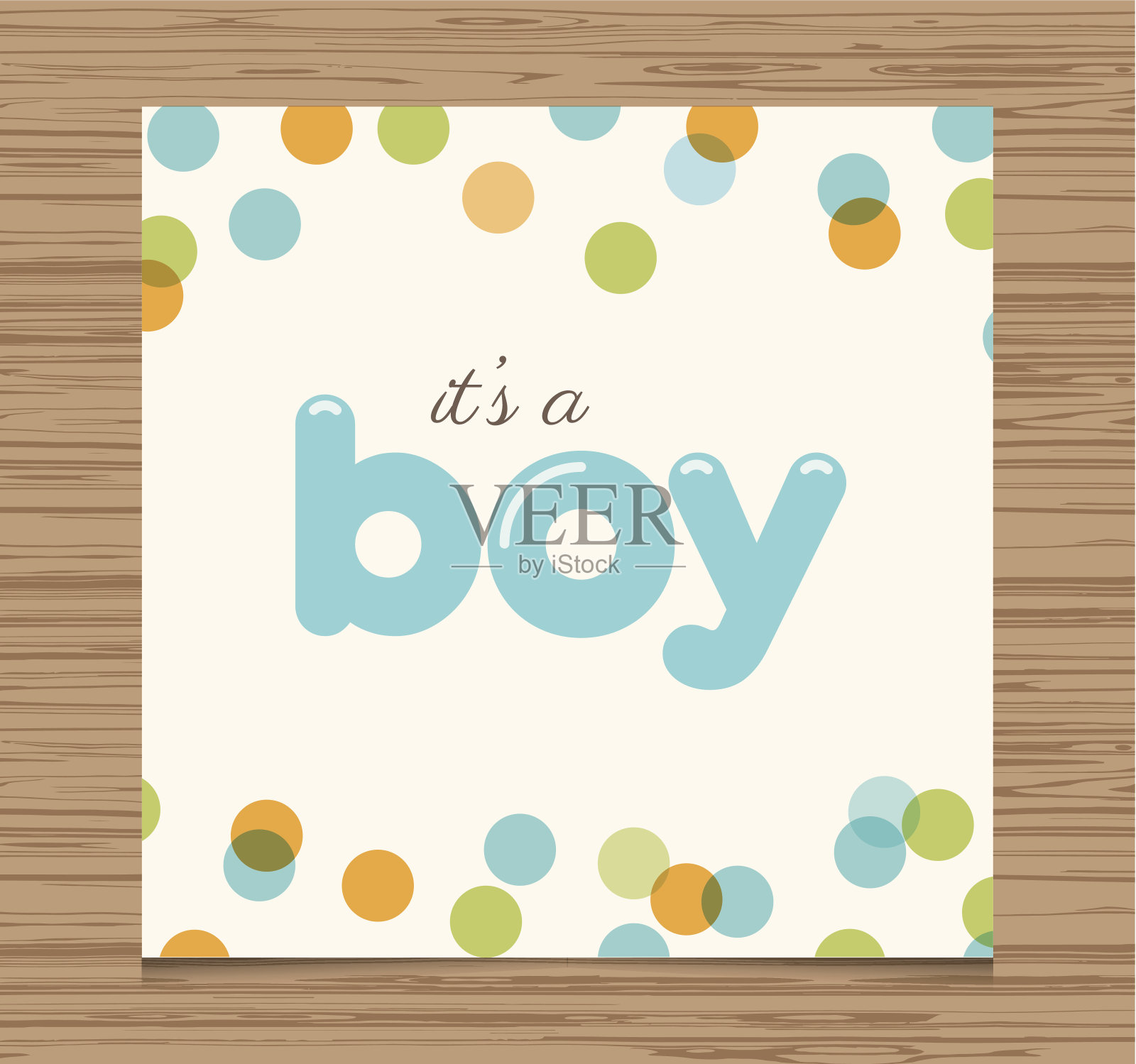 男婴淋浴卡插画图片素材