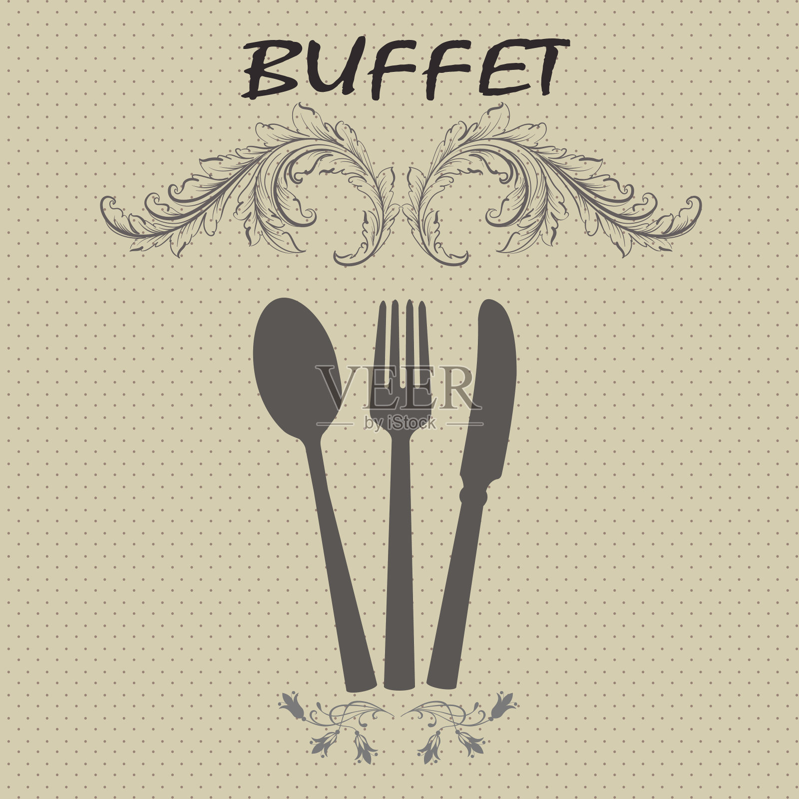 自助餐。插画图片素材