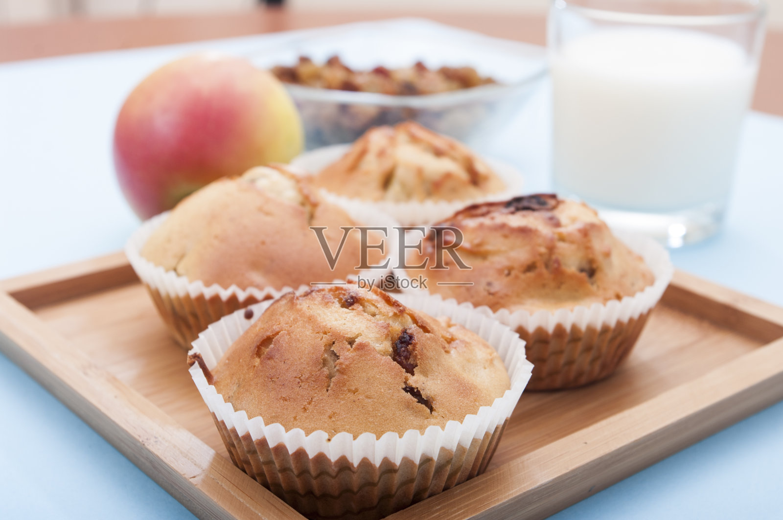 苹果松饼照片摄影图片