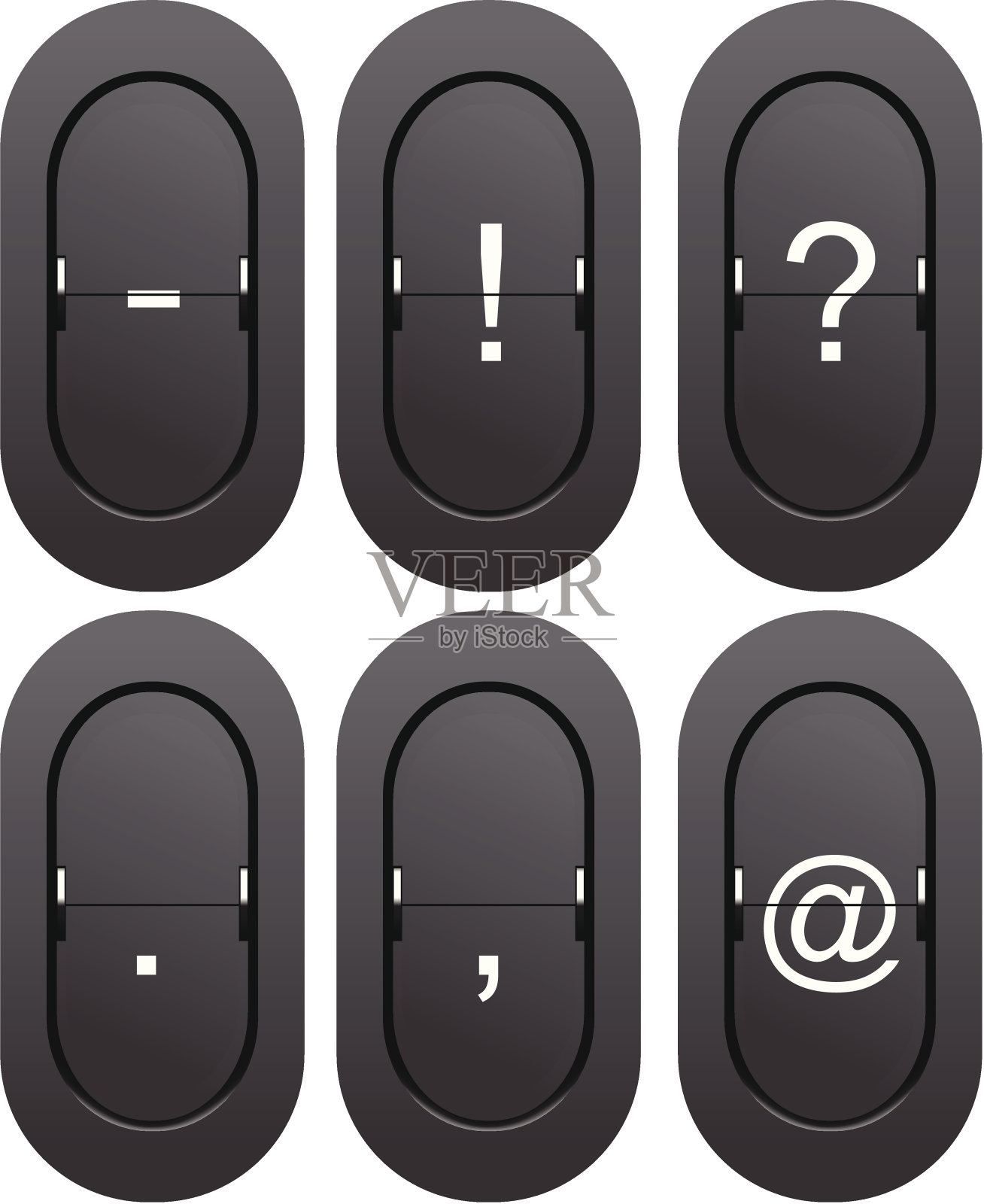 机械记分牌上的标点符号插画图片素材