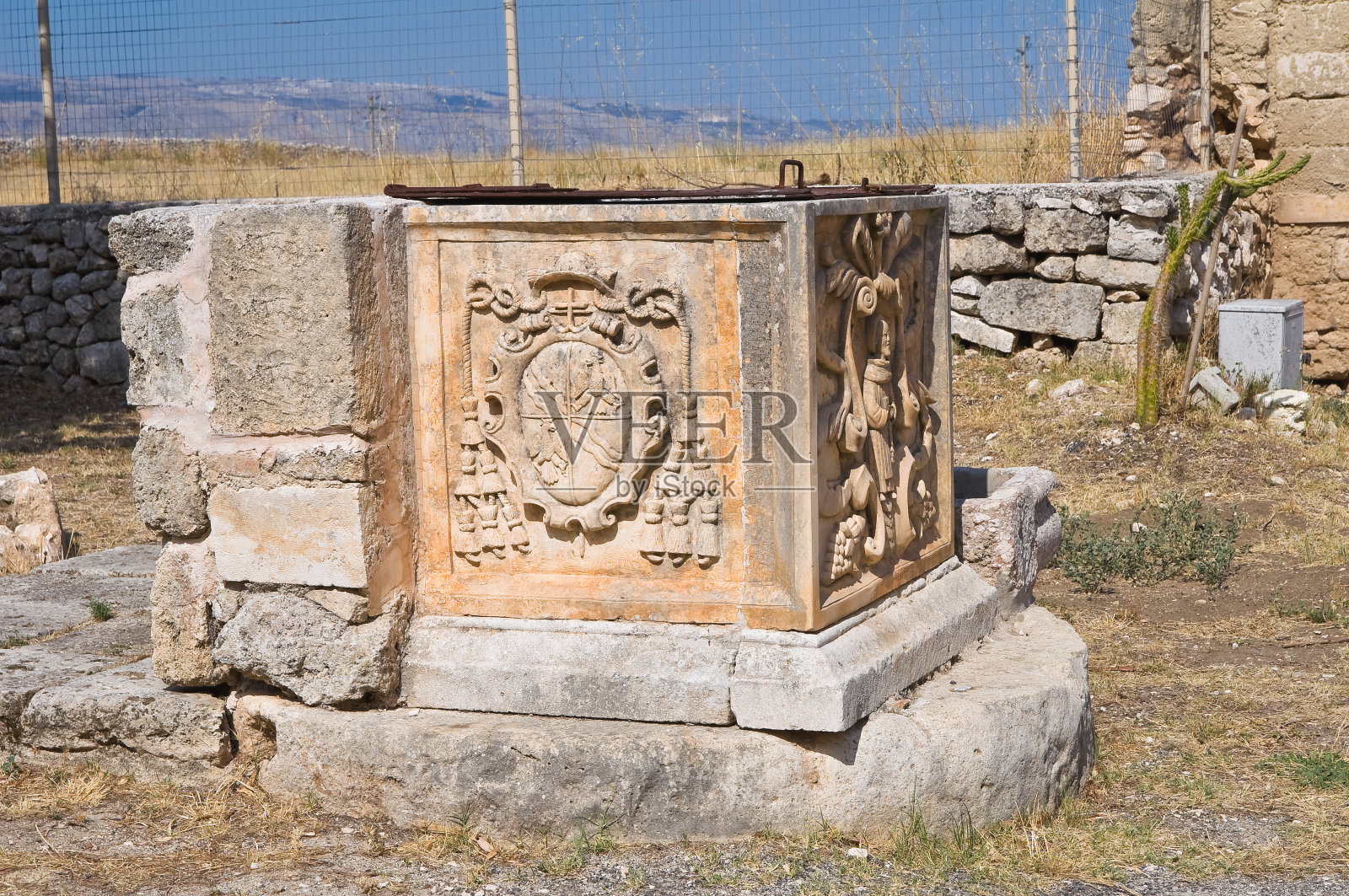 圣列奥纳多修道院。Manfredonia。普利亚区。意大利。照片摄影图片