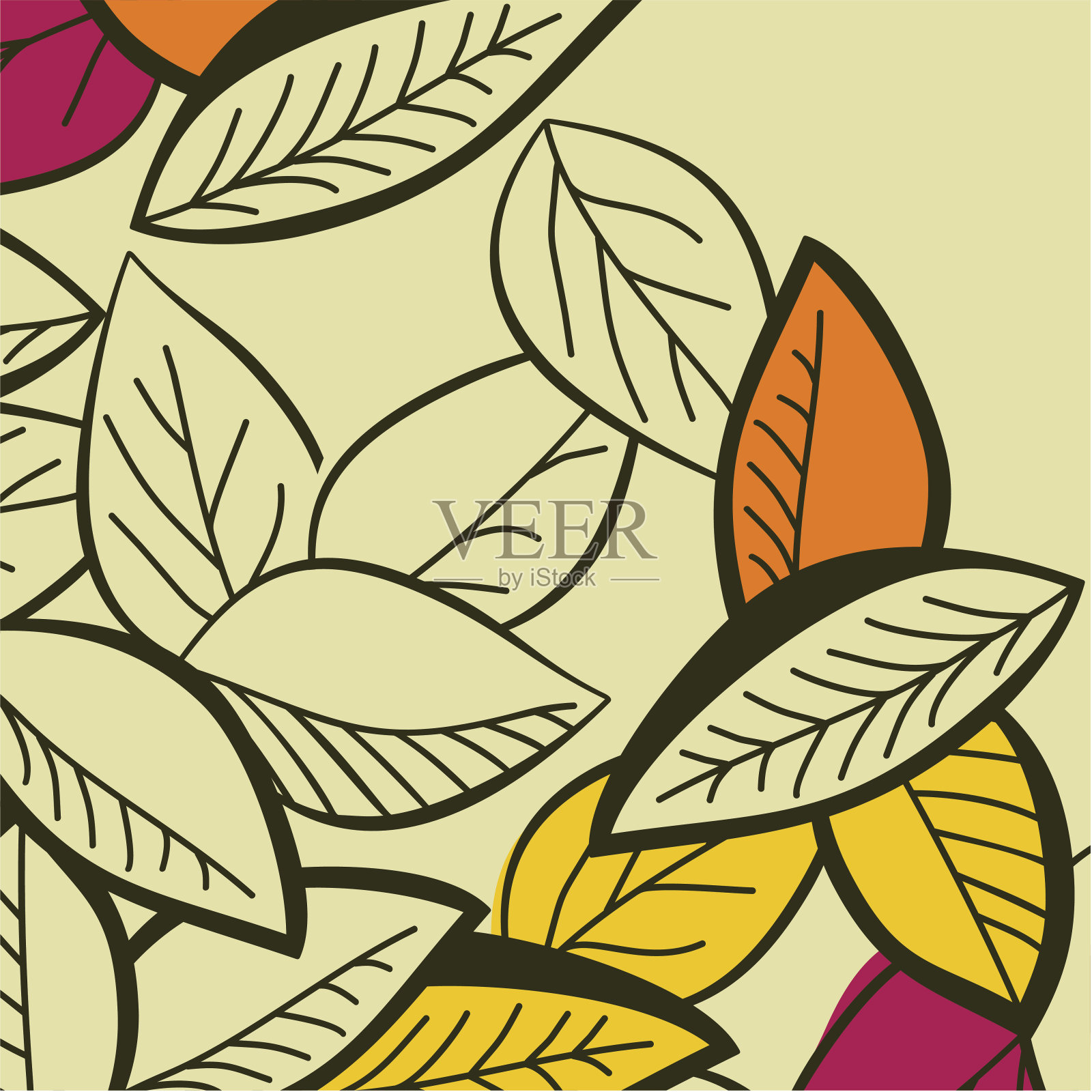 秋天背景插画图片素材