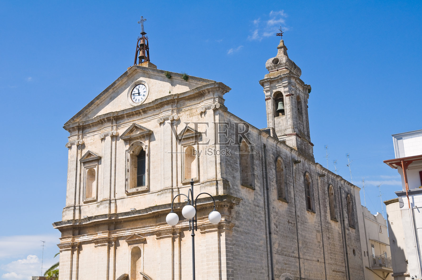 圣米歇尔·阿尔巴特洛教堂。Castellaneta。Puglia。意大利。照片摄影图片