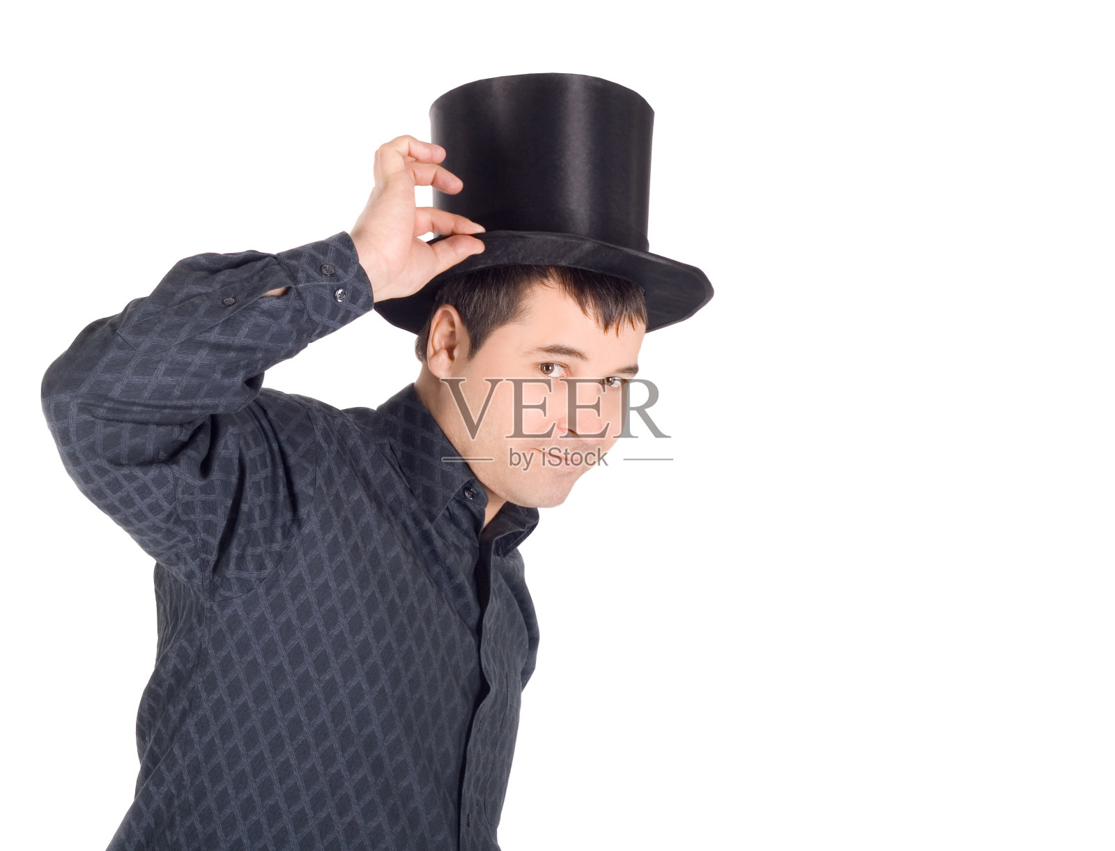 欢快的男子戴大礼帽(圆柱形)的明亮照片照片摄影图片