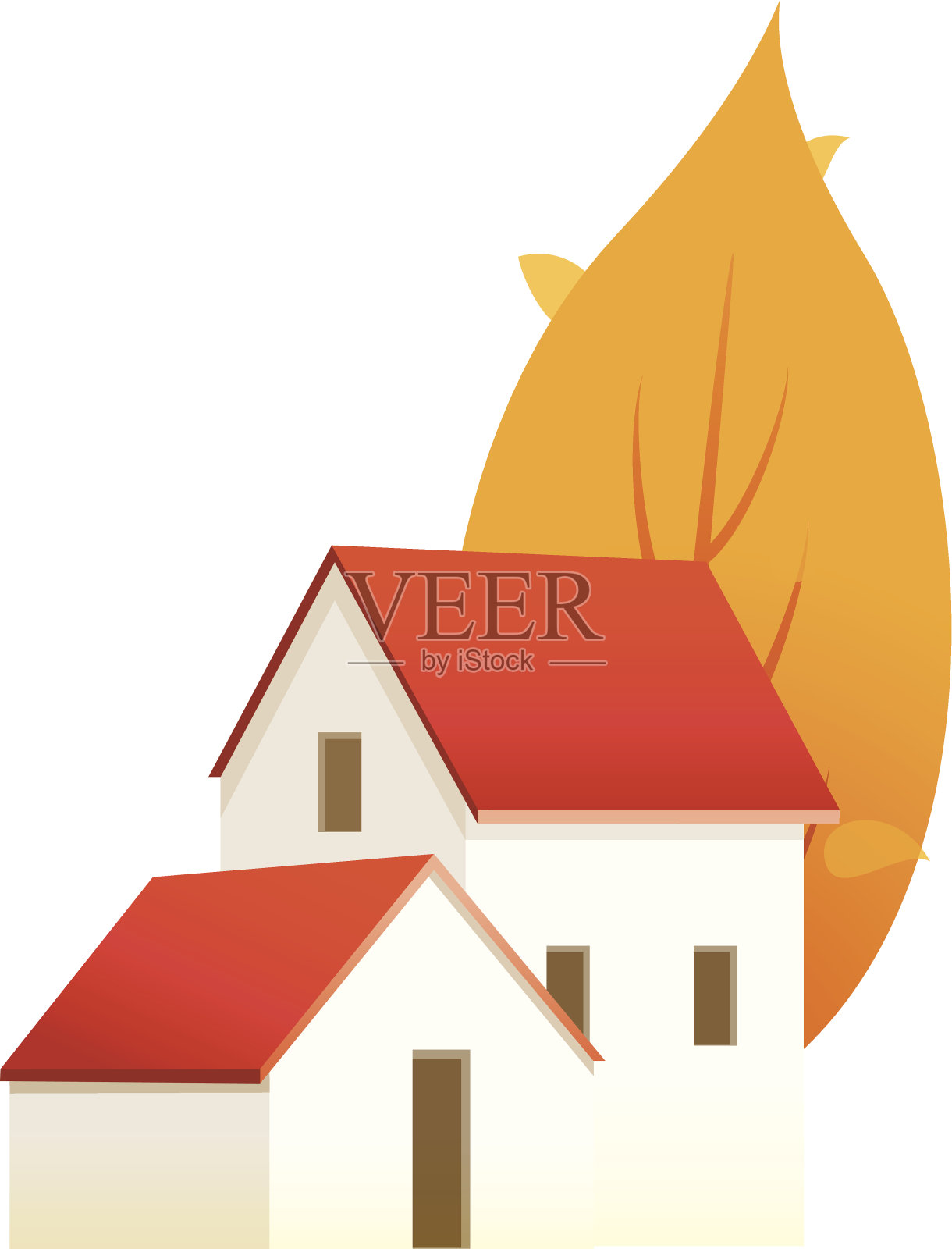 矢量图标的房子插画图片素材