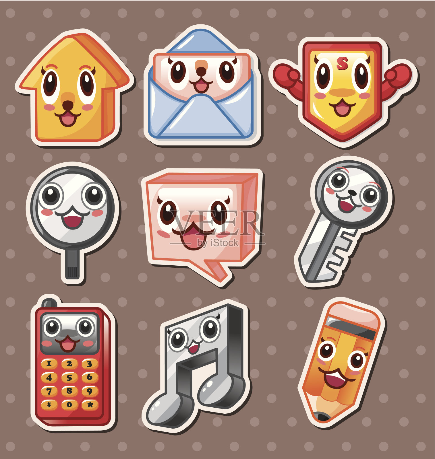 web网络贴纸插画图片素材