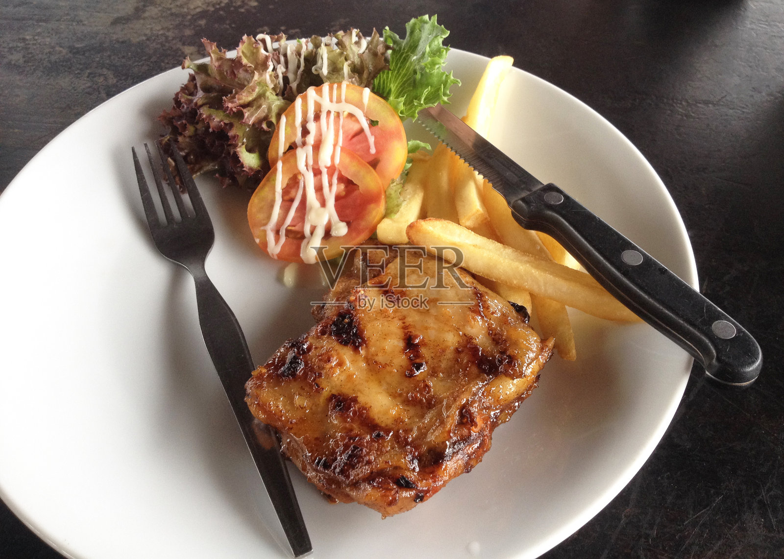 猪肉牛排照片摄影图片