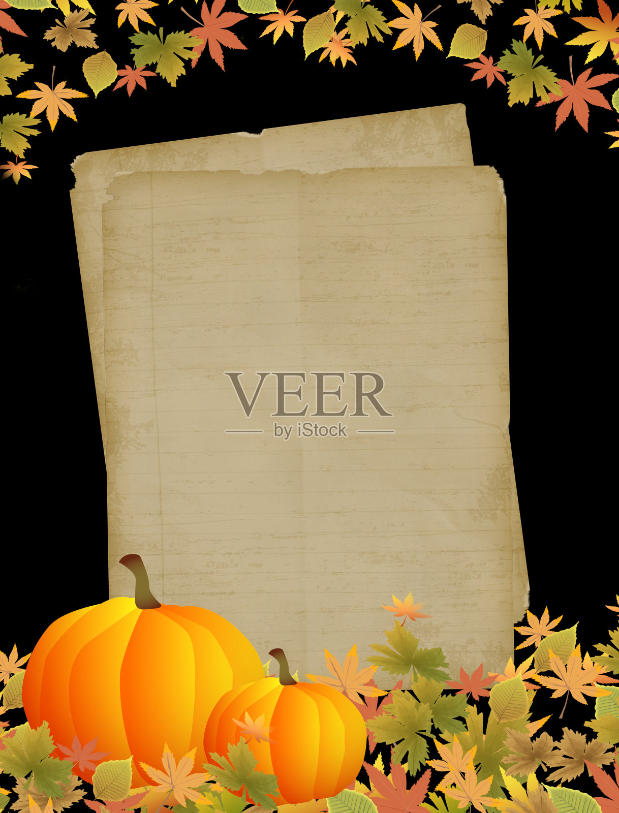 秋天背景插画图片素材