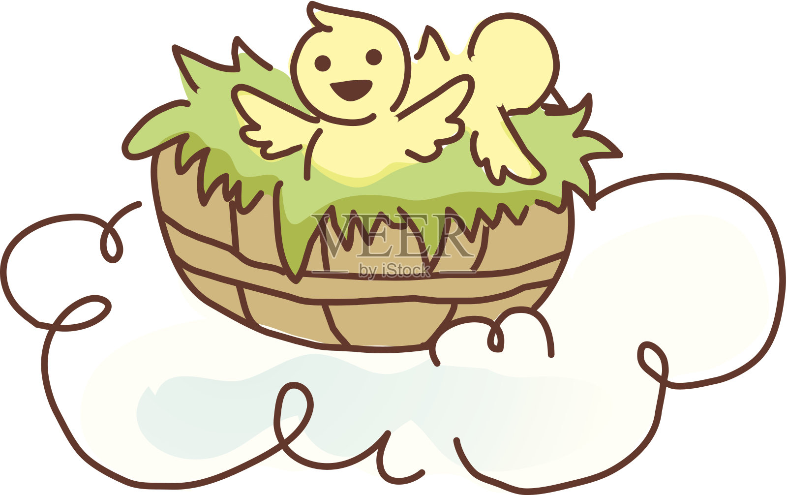 图标的鸟插画图片素材