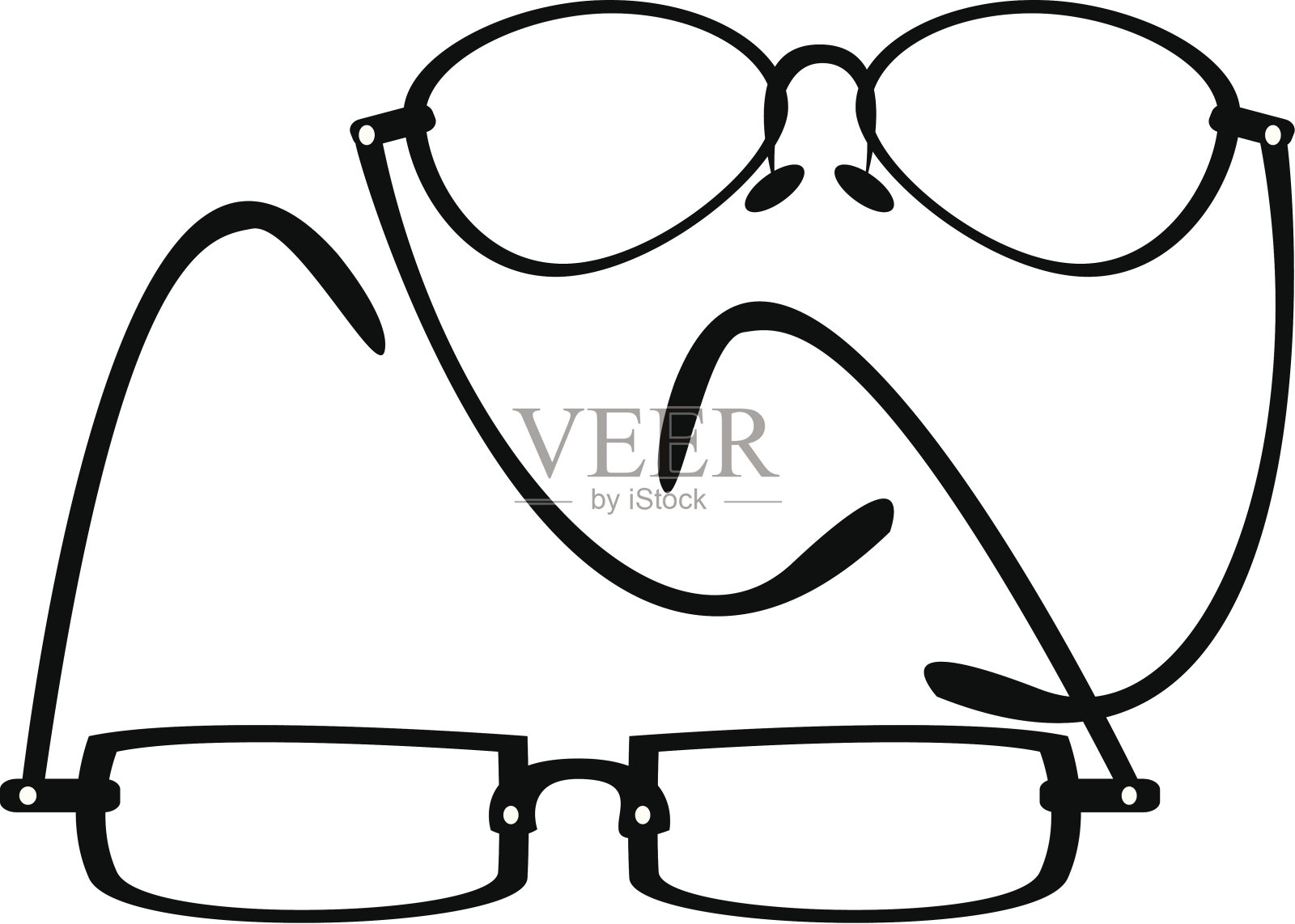 白色背景上的眼镜插图设计元素图片